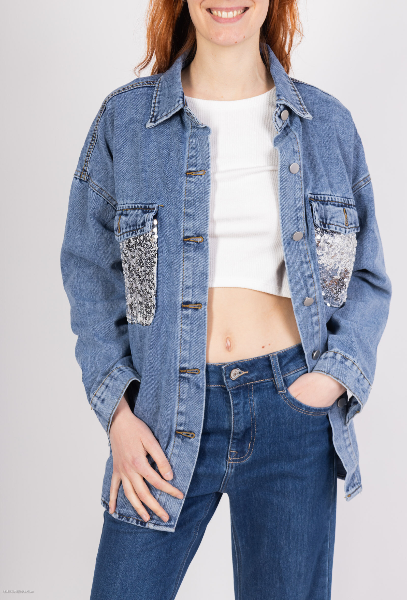 Großhändler Loriane - Jeansjacke/Overshirt