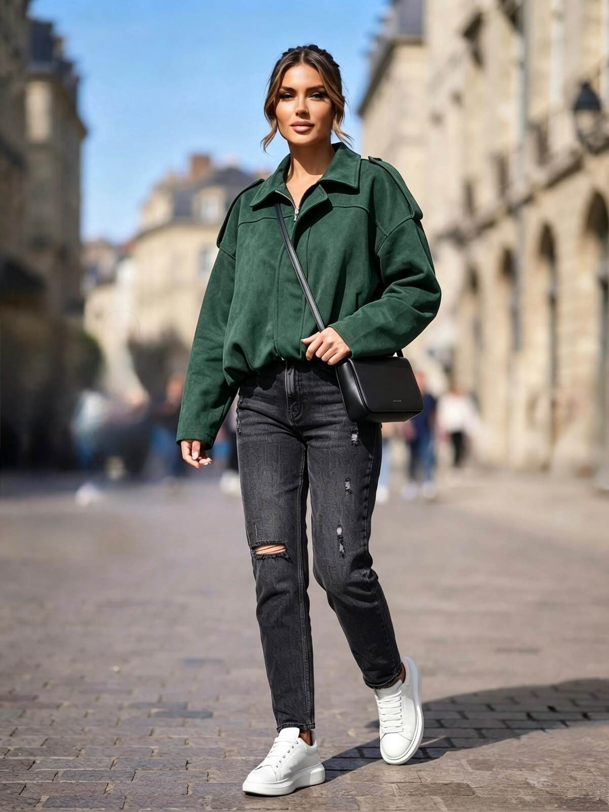 Grossista Loriane - Giacca in camoscio