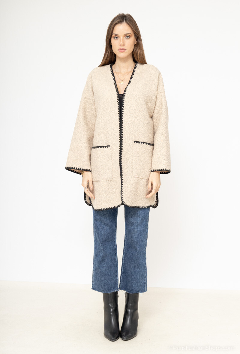 Wholesaler Loriane - Solid open-front jacket