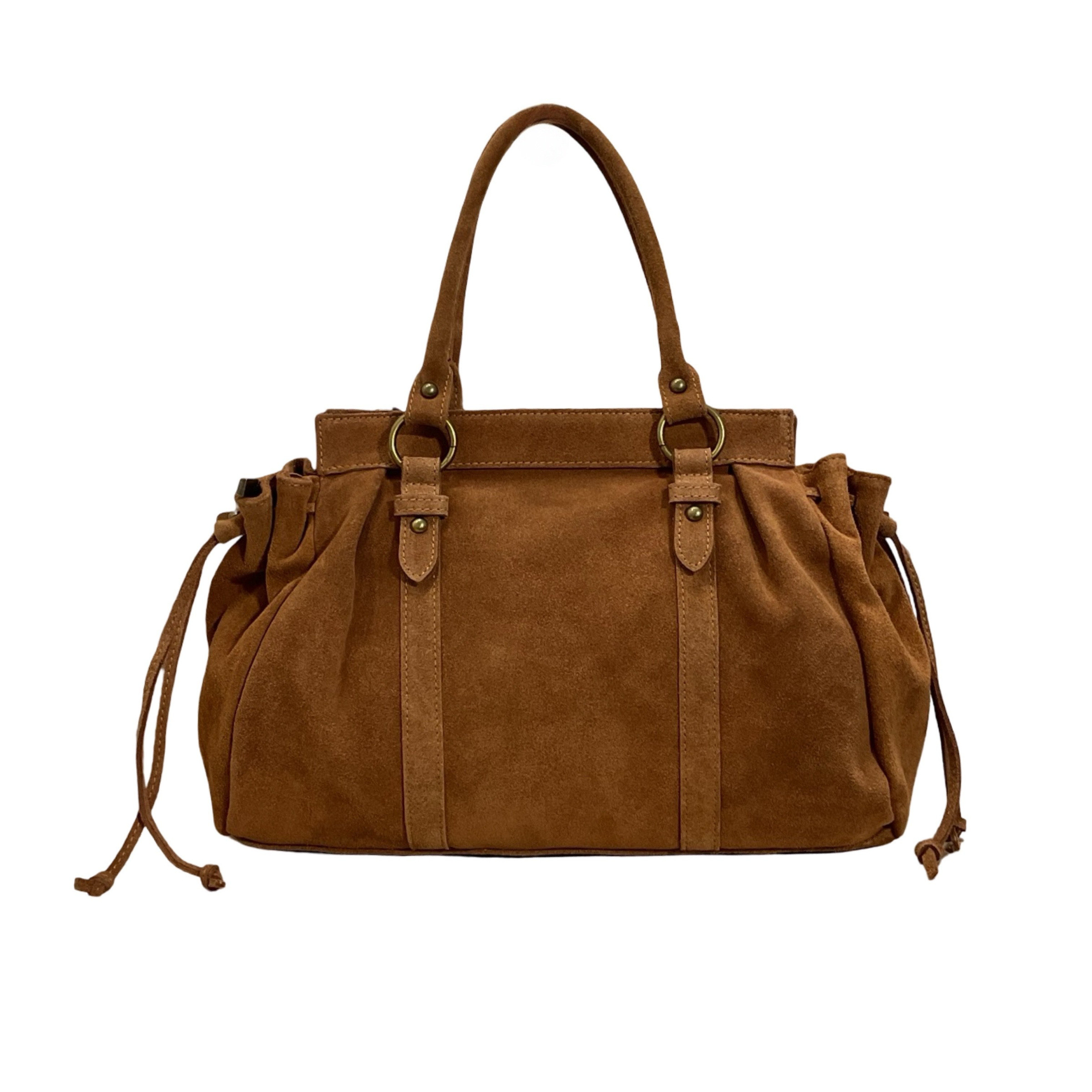 Grossiste LOUISA LEE - SAC A MAIN CUIR SUEDE GILIA 16 POUCES