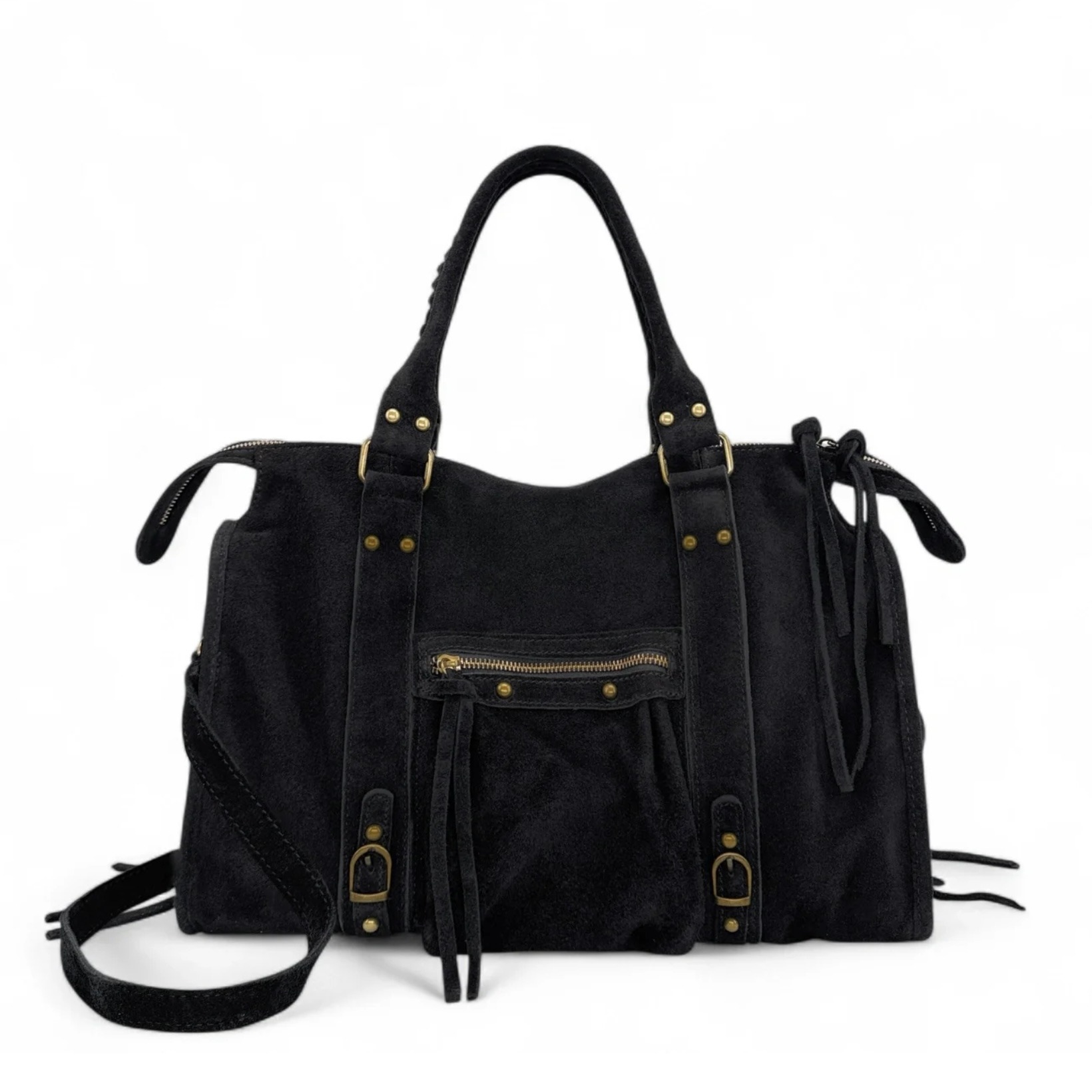 Wholesaler LOUISA LEE - CAPUCINE L SUEDE LEATHER BAG