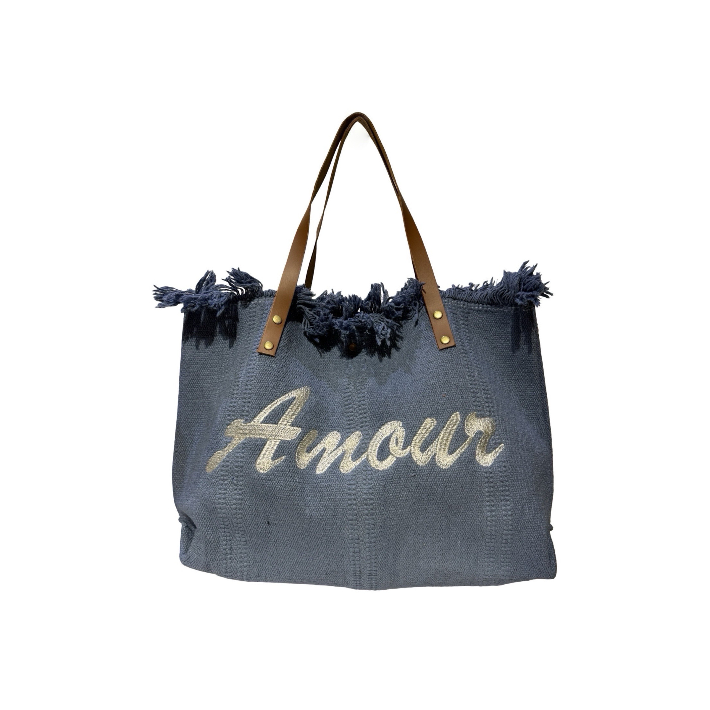 Wholesaler LOUISA LEE - BAG COTTON LINED LEATHER LOVE