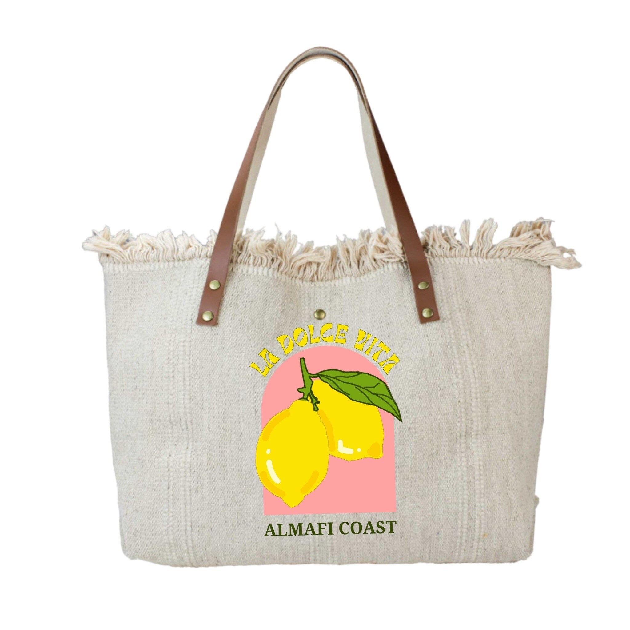Wholesaler LOUISA LEE - BAG COTTON LINED LEATHER LA DOLCE VITA
