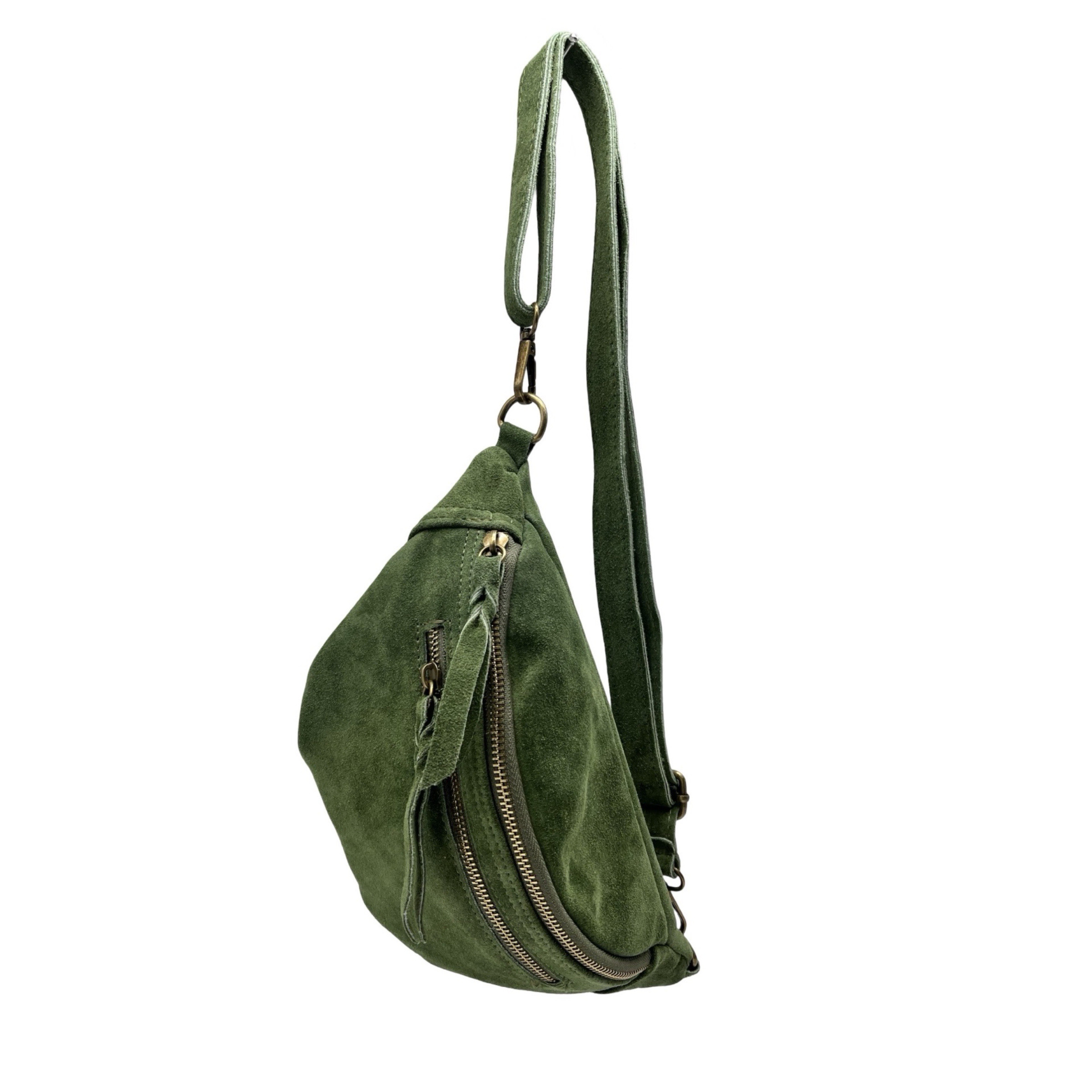 Wholesaler LOUISA LEE - LEATHER SUEDE FANNY PACK MM