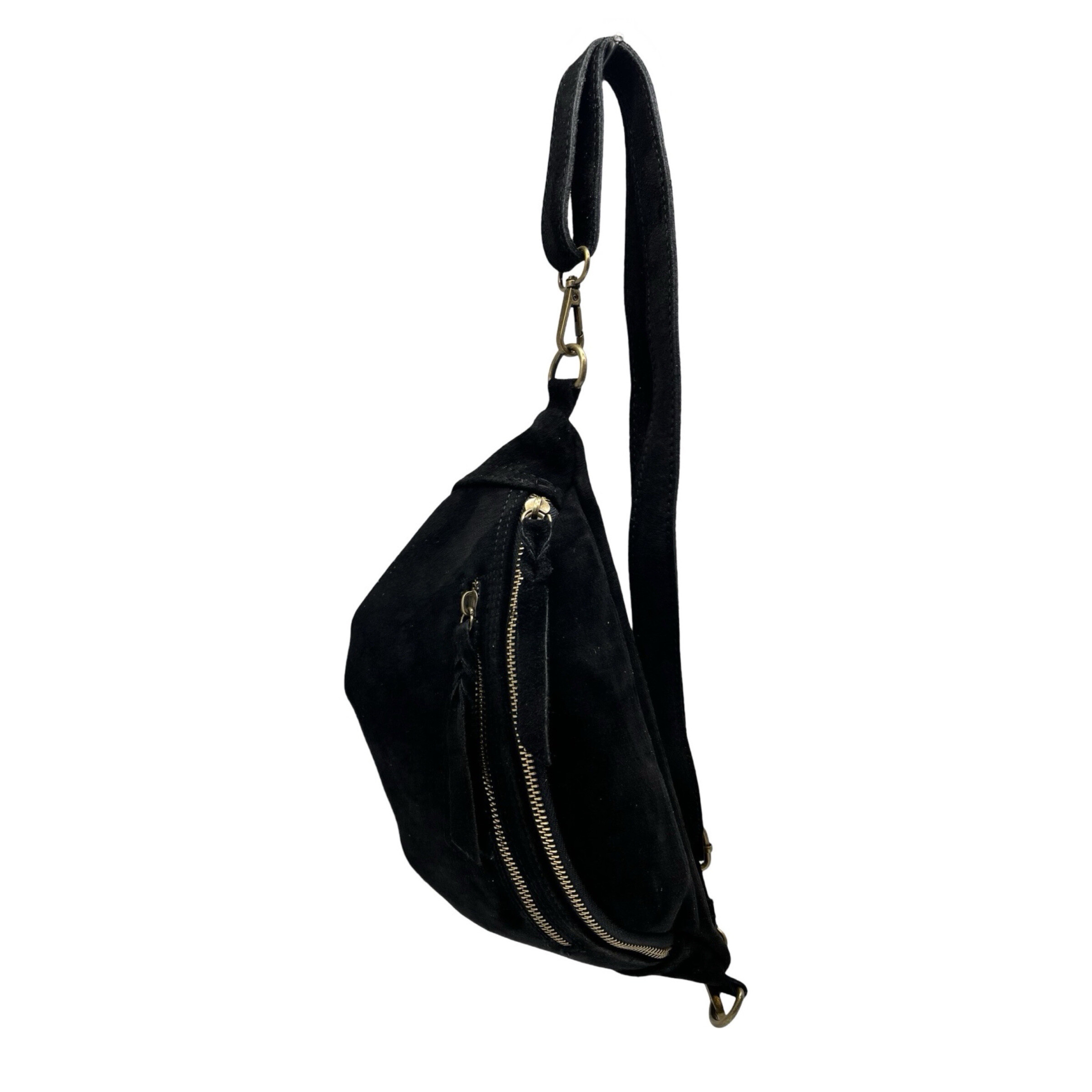 Grossiste LOUISA LEE - SAC BANANE CUIR DAIM MM