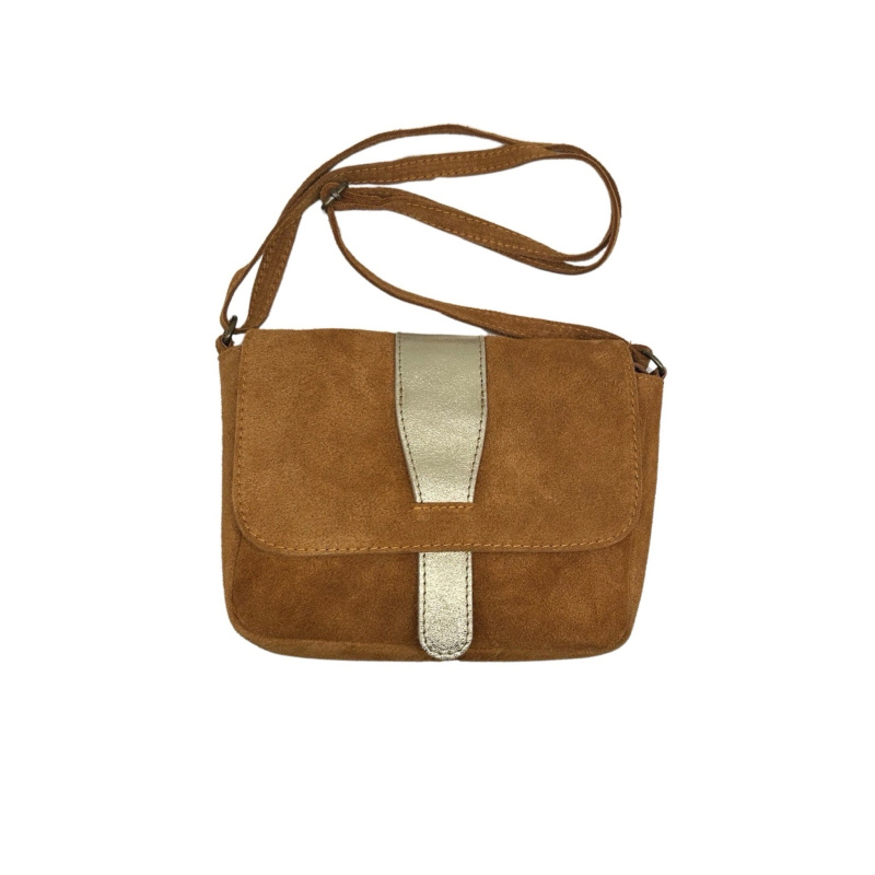 Grossiste LOUISA LEE - SAC BANDOULIERE CUIR SUEDE ROMANE