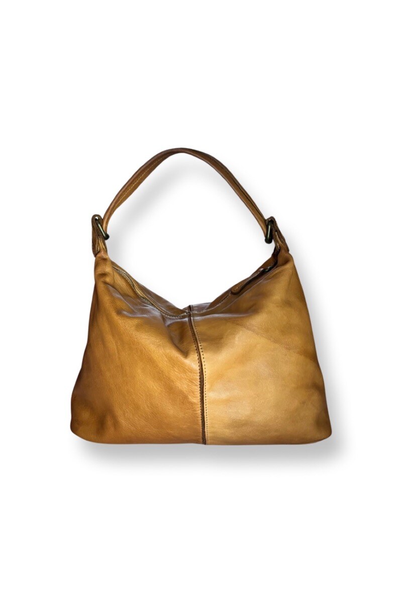 Grossiste LOUISA LEE - Sac cuir vintage Pia Cognac