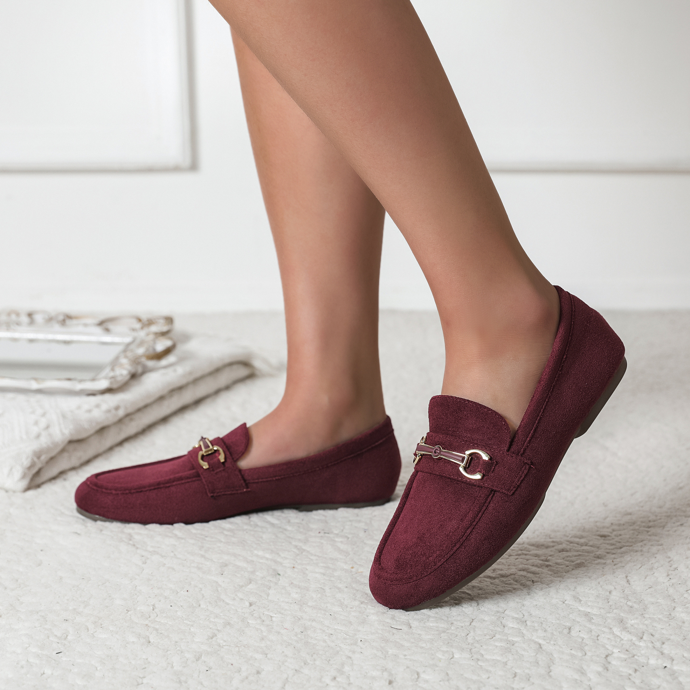 Wholesaler LOV'IT - Suede loafer with gold horsebit
