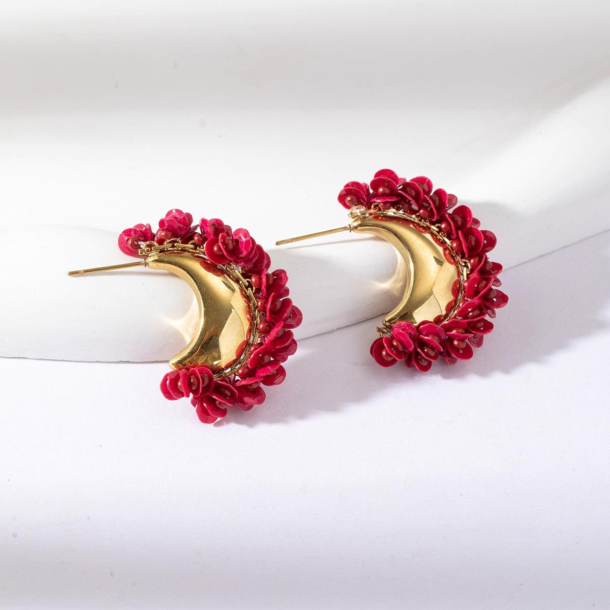 Wholesaler Lovelika - Boucles d'oreilles créoles sequins - Cyrielle