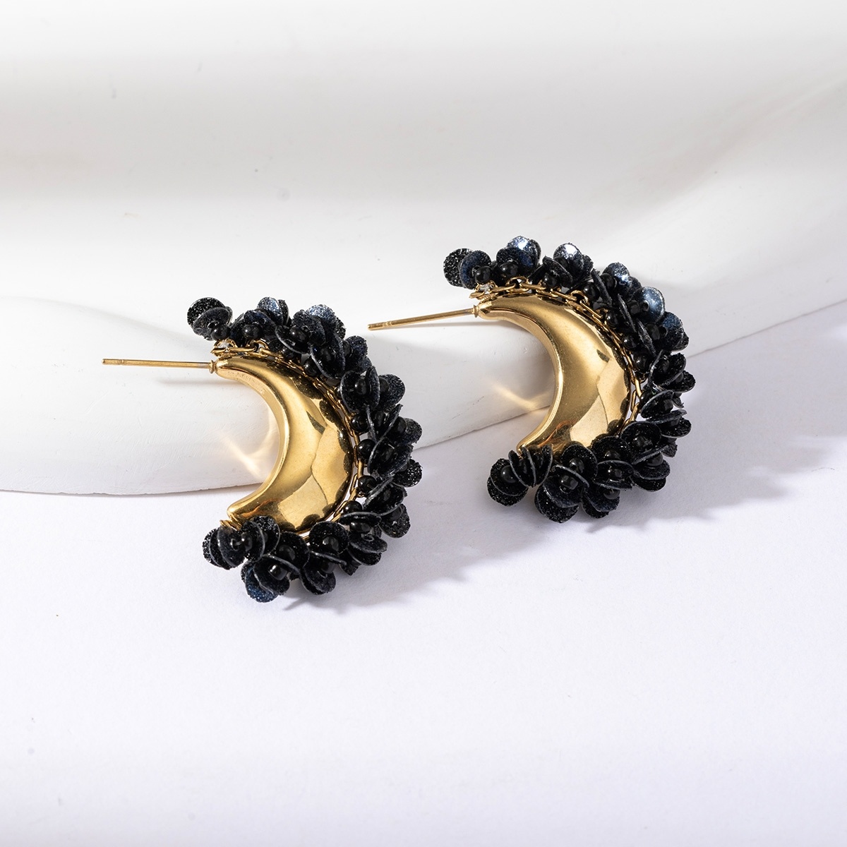 Wholesaler Lovelika - Boucles d'oreilles créoles sequins - Cyrielle