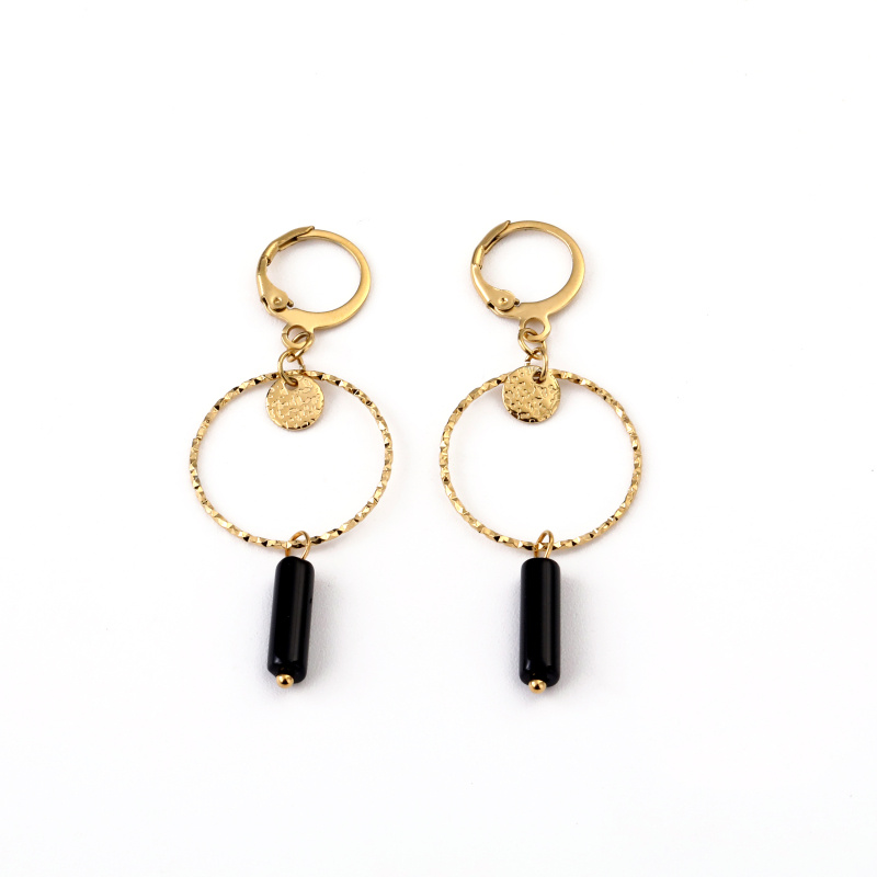 Grossiste Lovelika - Boucles d'oreilles pendantes pierre Addison