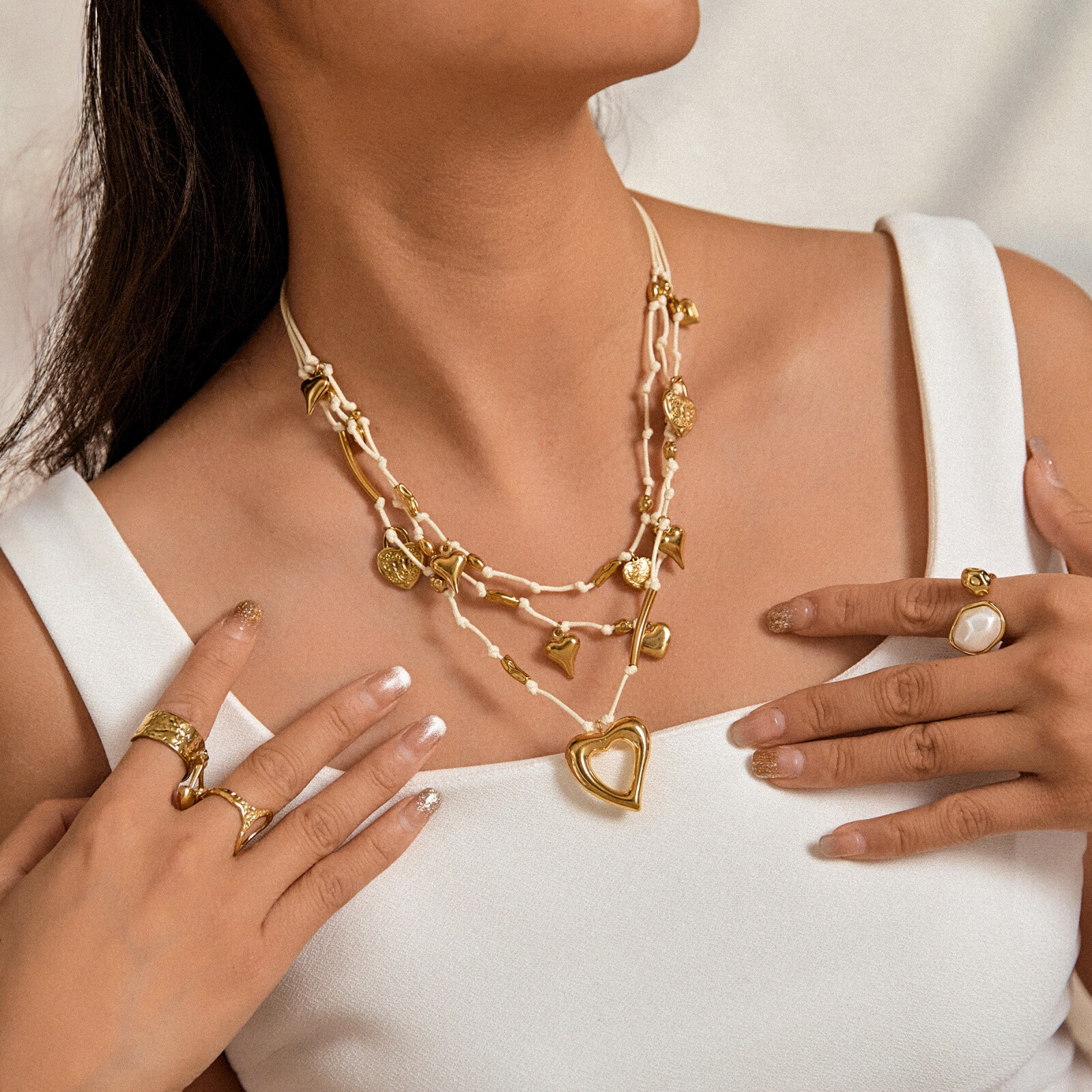 Grossiste Lovelika - Collier multi-rangs à pampilles Diane
