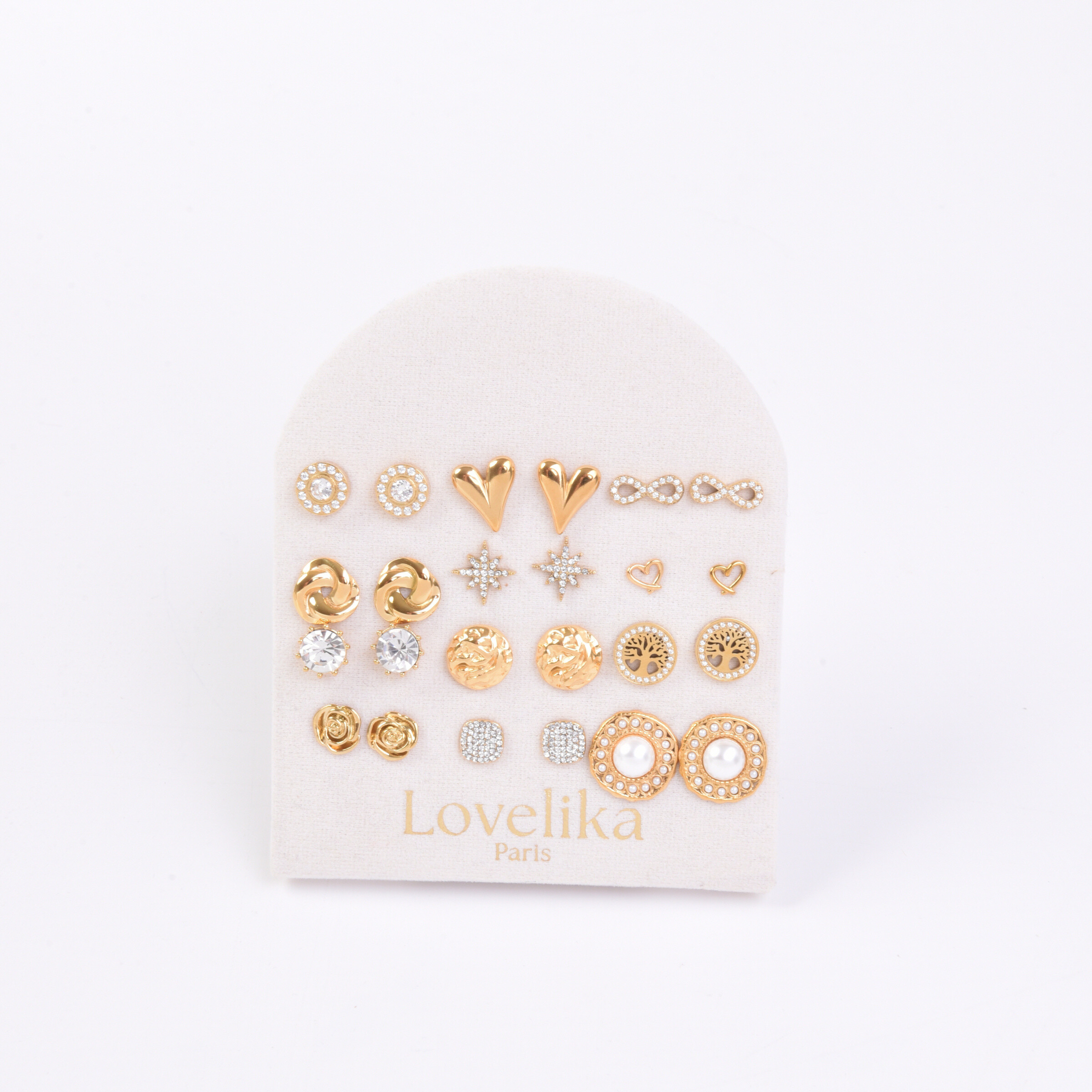 Grossiste Lovelika - Kit 12 paires de boucles d'oreilles puces Kit