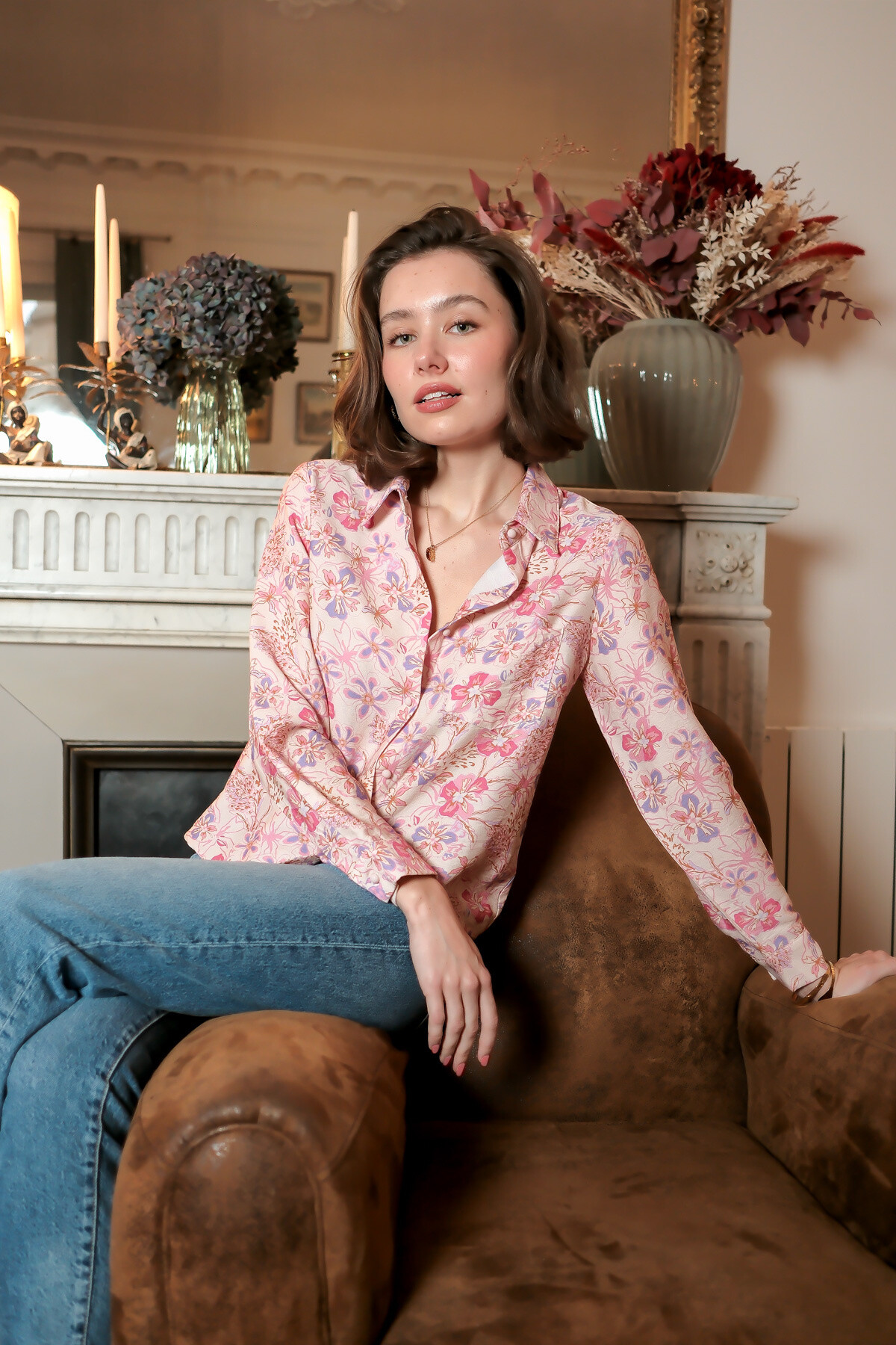 Wholesaler LOVIE & Co - LOVIE - Floral print shirt