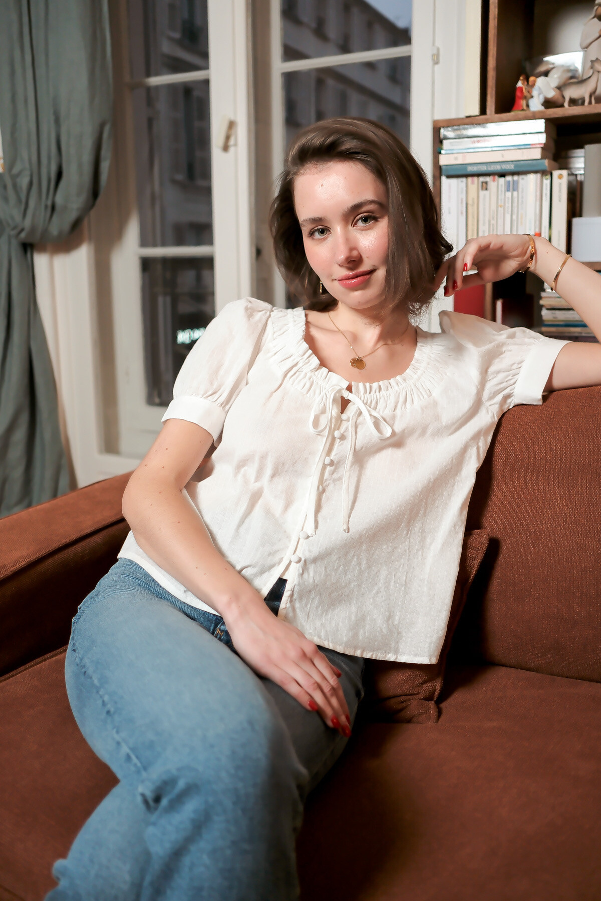 Wholesaler LOVIE & Co - LOVIE - Short Sleeve Top with Bow Neck