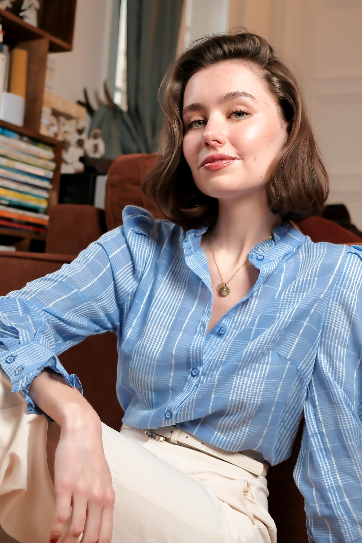 Wholesaler LOVIE & Co - LOVIE - Checkered blouse