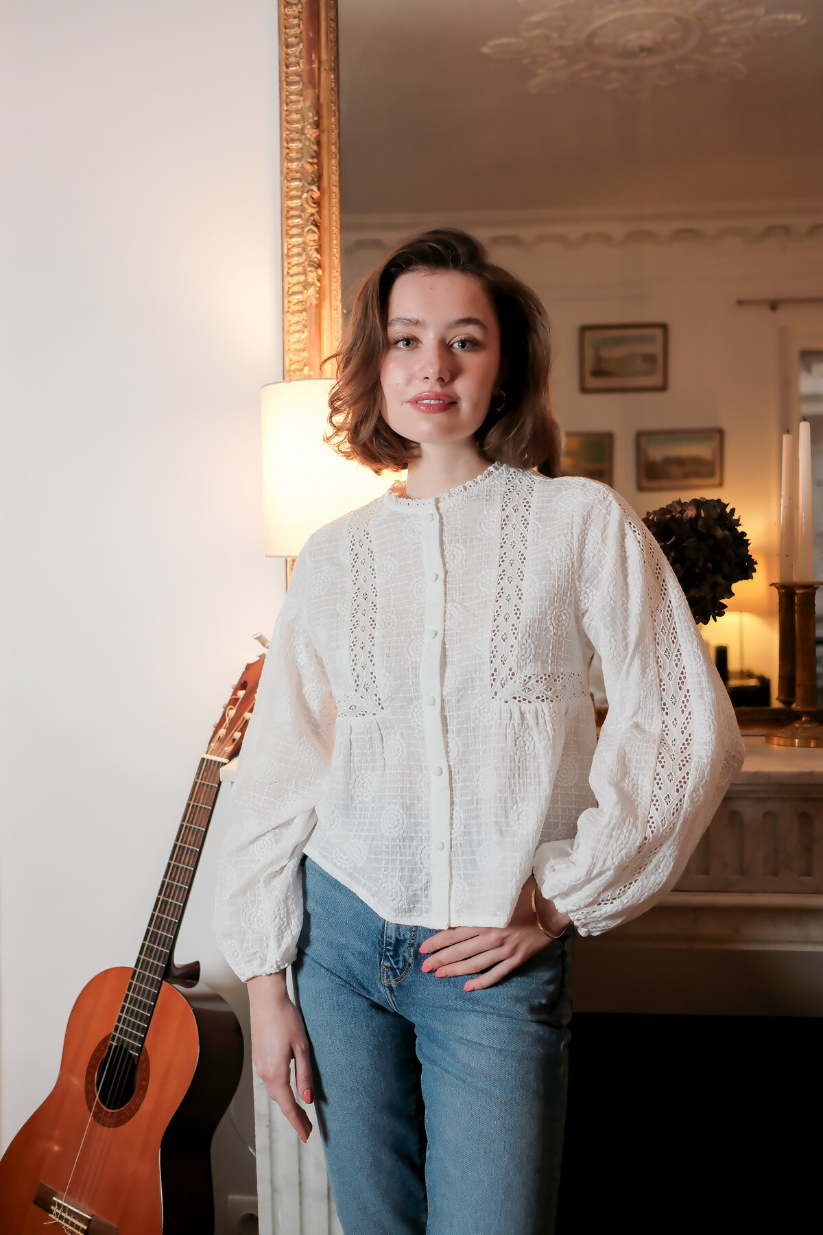 Wholesaler LOVIE & Co - LOVIE - Embroidered cotton blouse