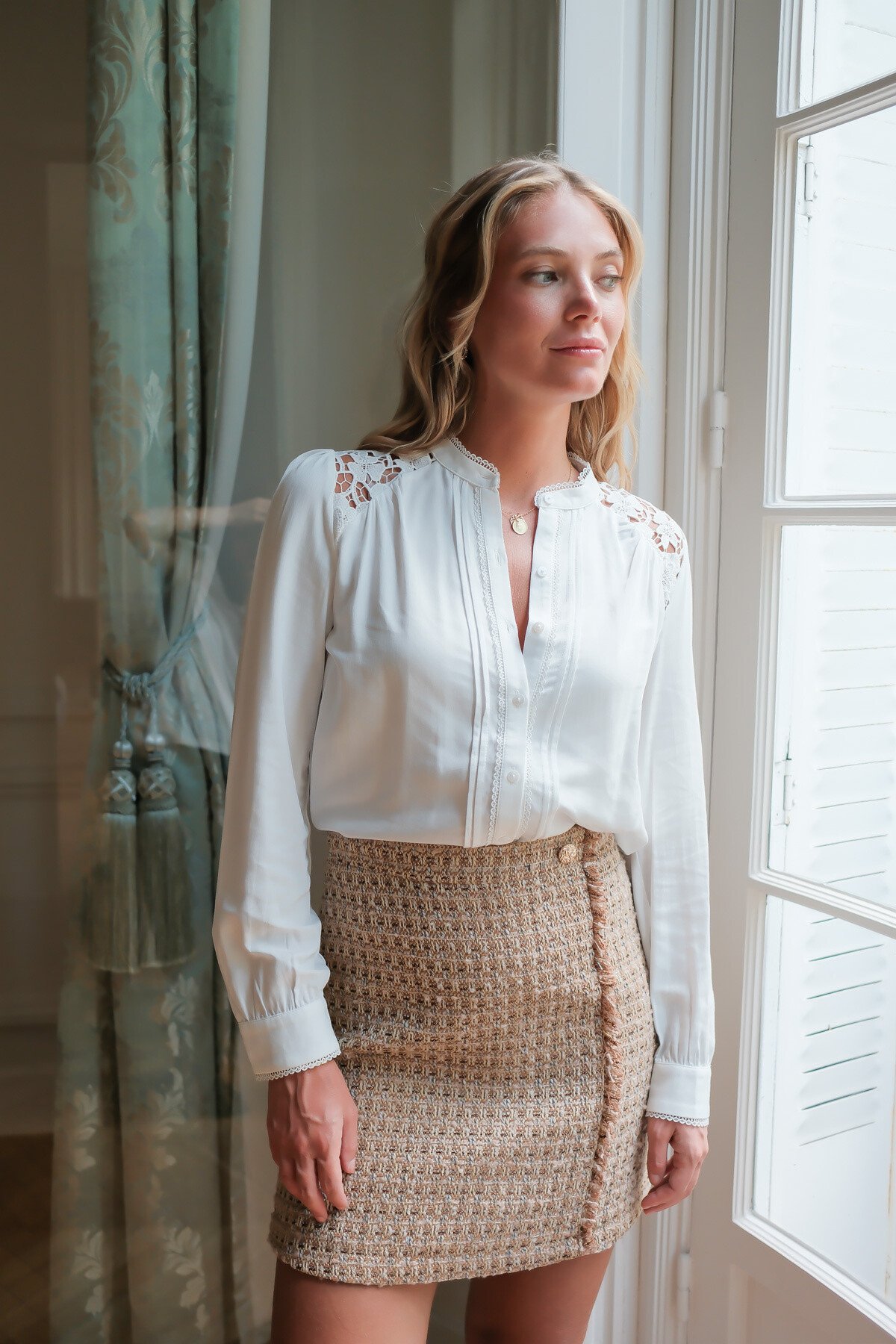 Wholesaler LOVIE & Co - LOVIE - Short tweed skirt