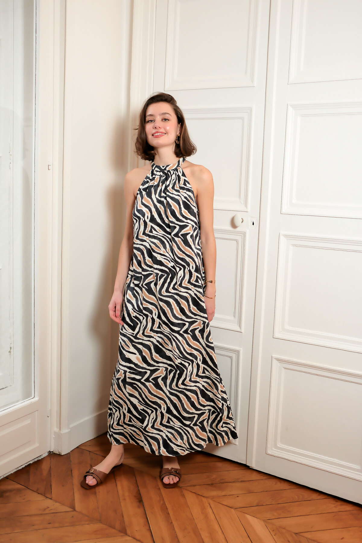 Wholesaler LOVIE & Co - LOVIE - Long zebra print dress