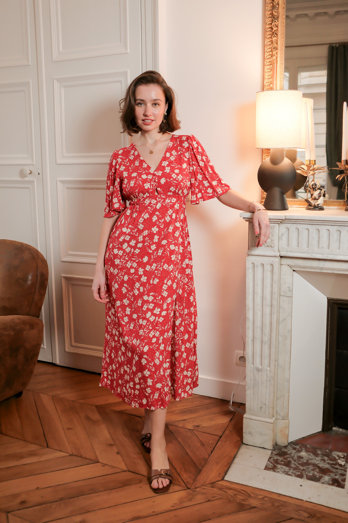 Wholesaler LOVIE & Co - LOVIE - Long floral print dress