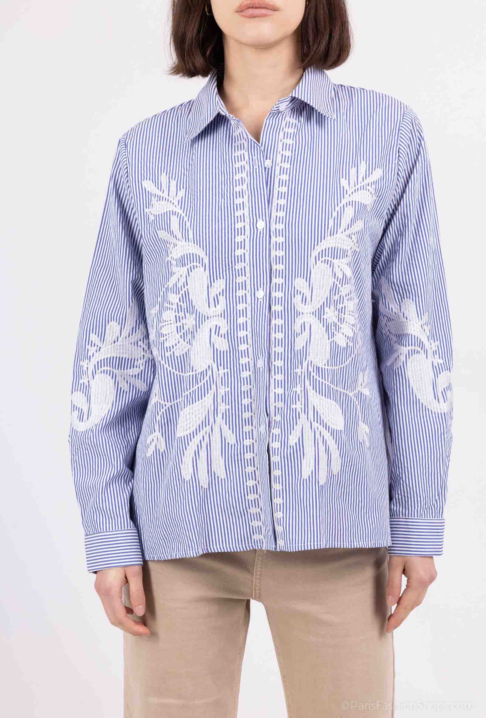 Wholesaler Lovie Look - Striped spray shirt