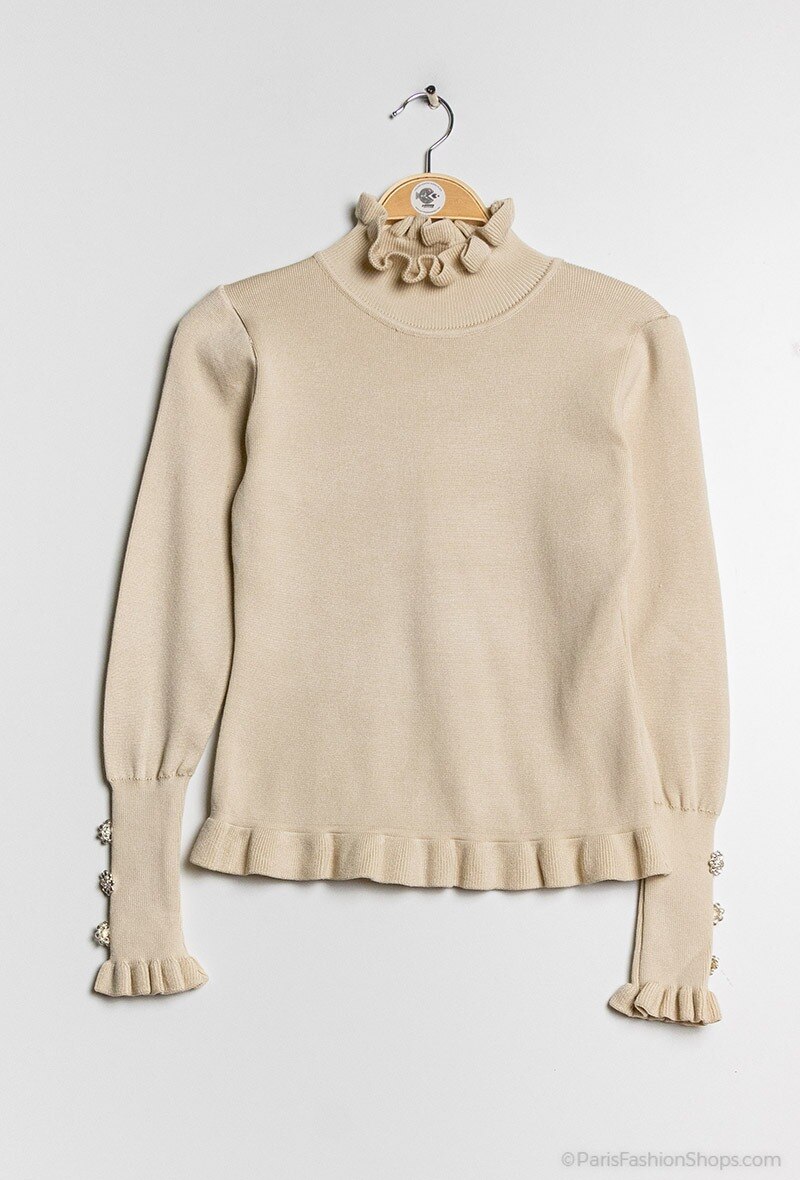 Wholesaler Lovie Look - Sweater with ruffles