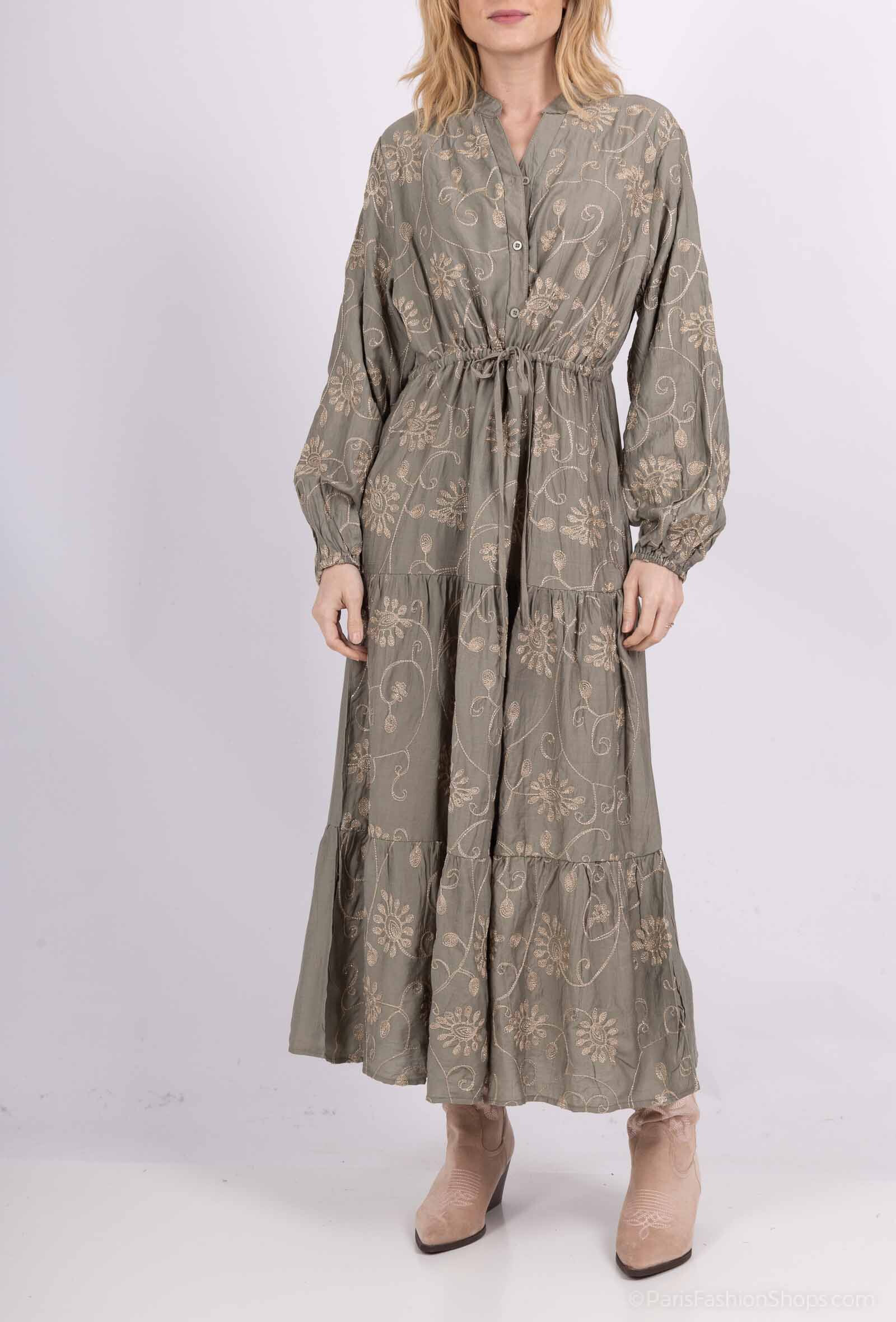 Wholesaler Lovie Look - Long embroidery dress