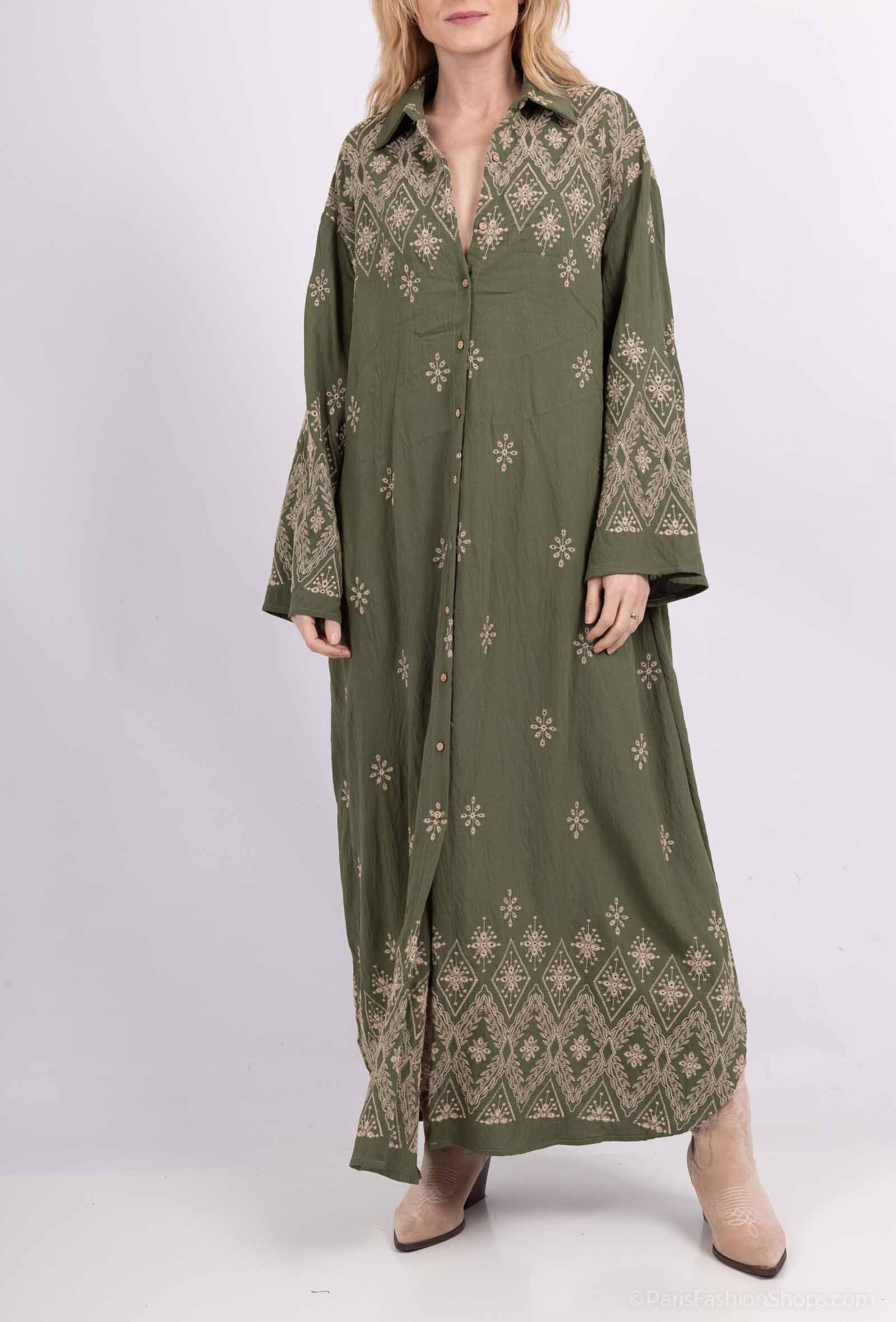 Wholesaler Lovie Look - Long embroidery dress
