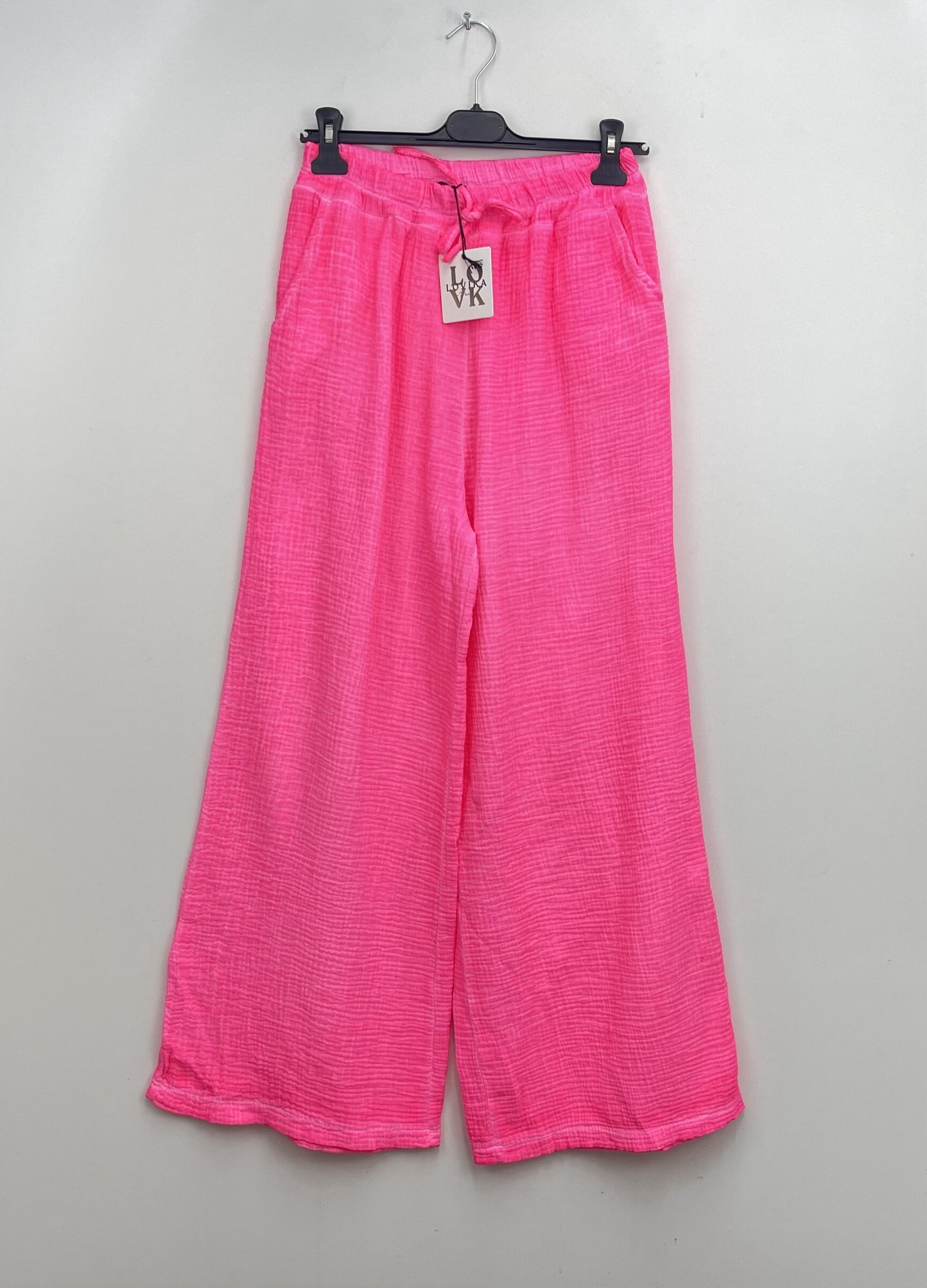 Grossista LOVIKA - Pantaloni a gas di cotone fluo