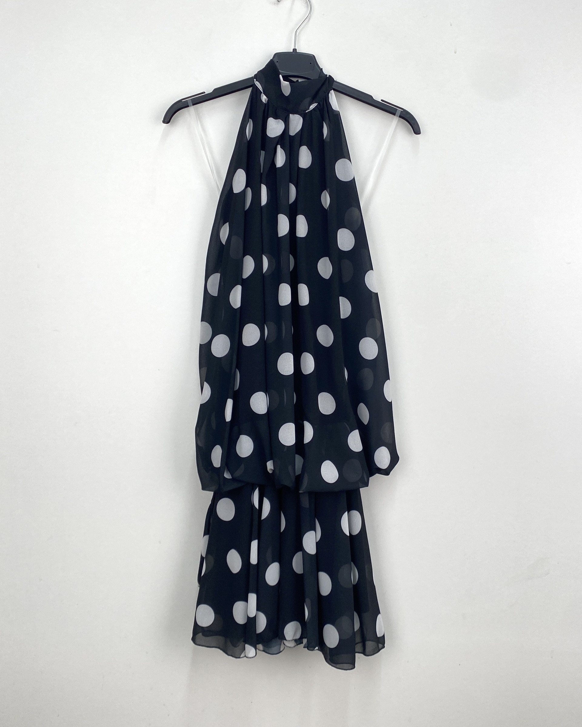 Großhändler LOVIKA - Monochrome Dot Neckholder-Kleid Riviera Chic