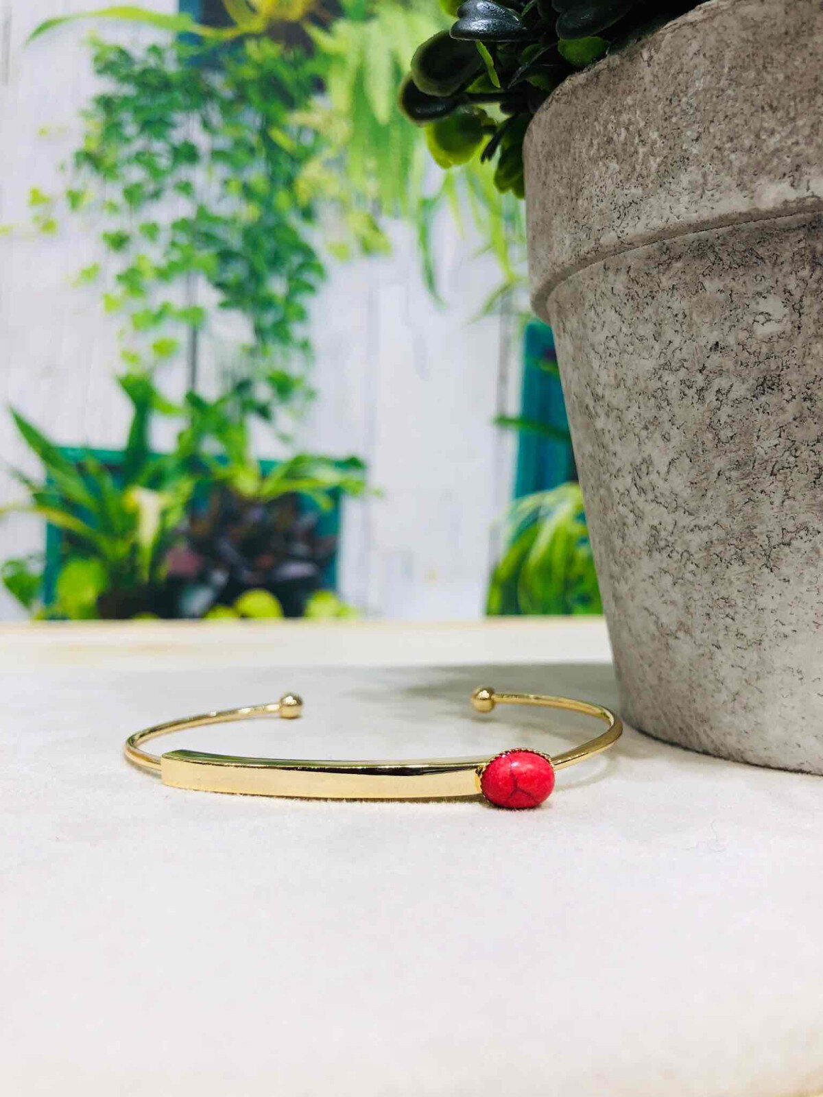 Wholesaler Loya Bijoux - Bangle Bracelet Shaun in Doré à l'or fin