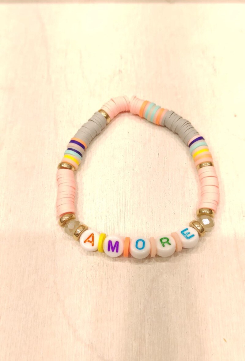 37579 Pulsera elástica AMORE - Rosado - 1 - formato grande