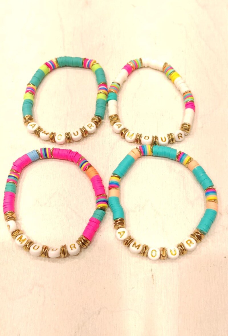 Grossista Loya Bijoux - 37838 Bracciale elastico AMORE