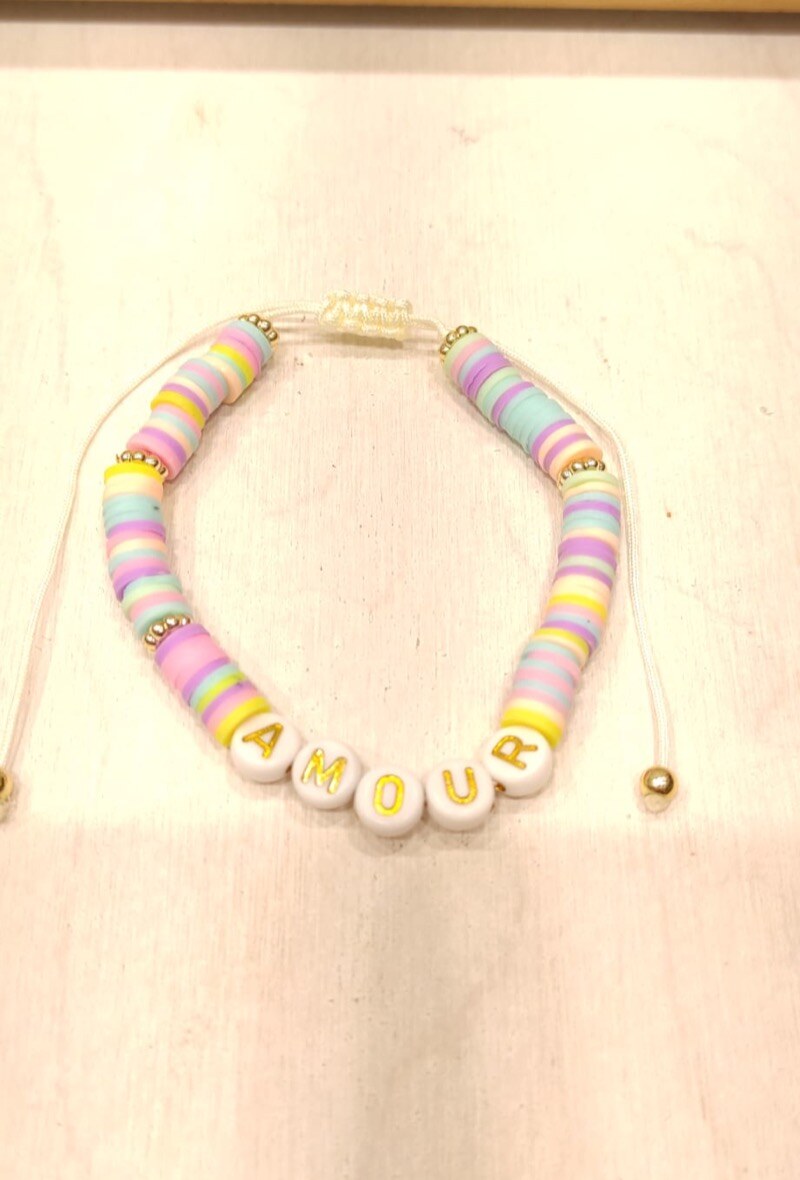 39905 Elastisches Armband LIEBE - Zweifarbig - 1 - Großformat