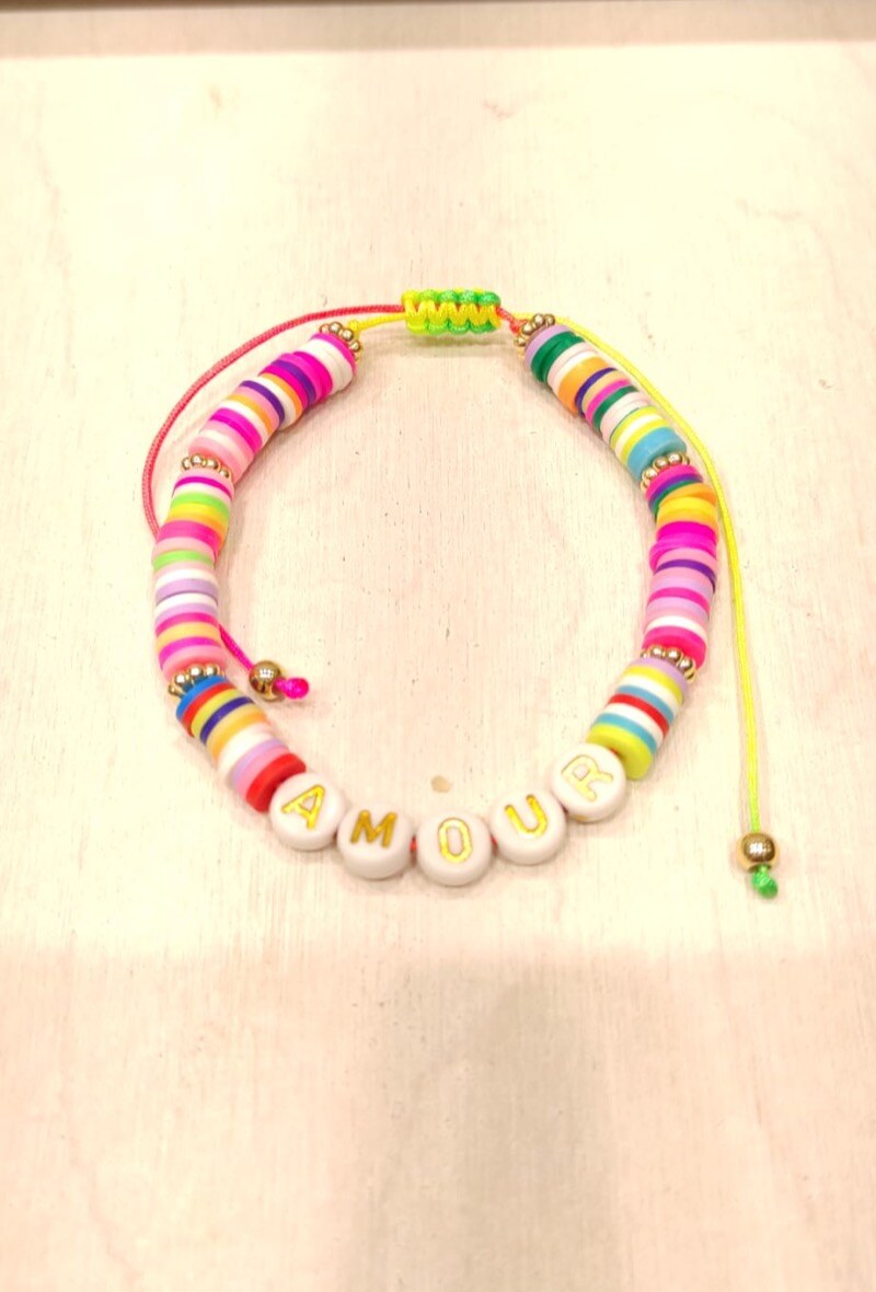 39905 Elastisches Armband LIEBE - Mehrfarbigkeit - 1 - Großformat