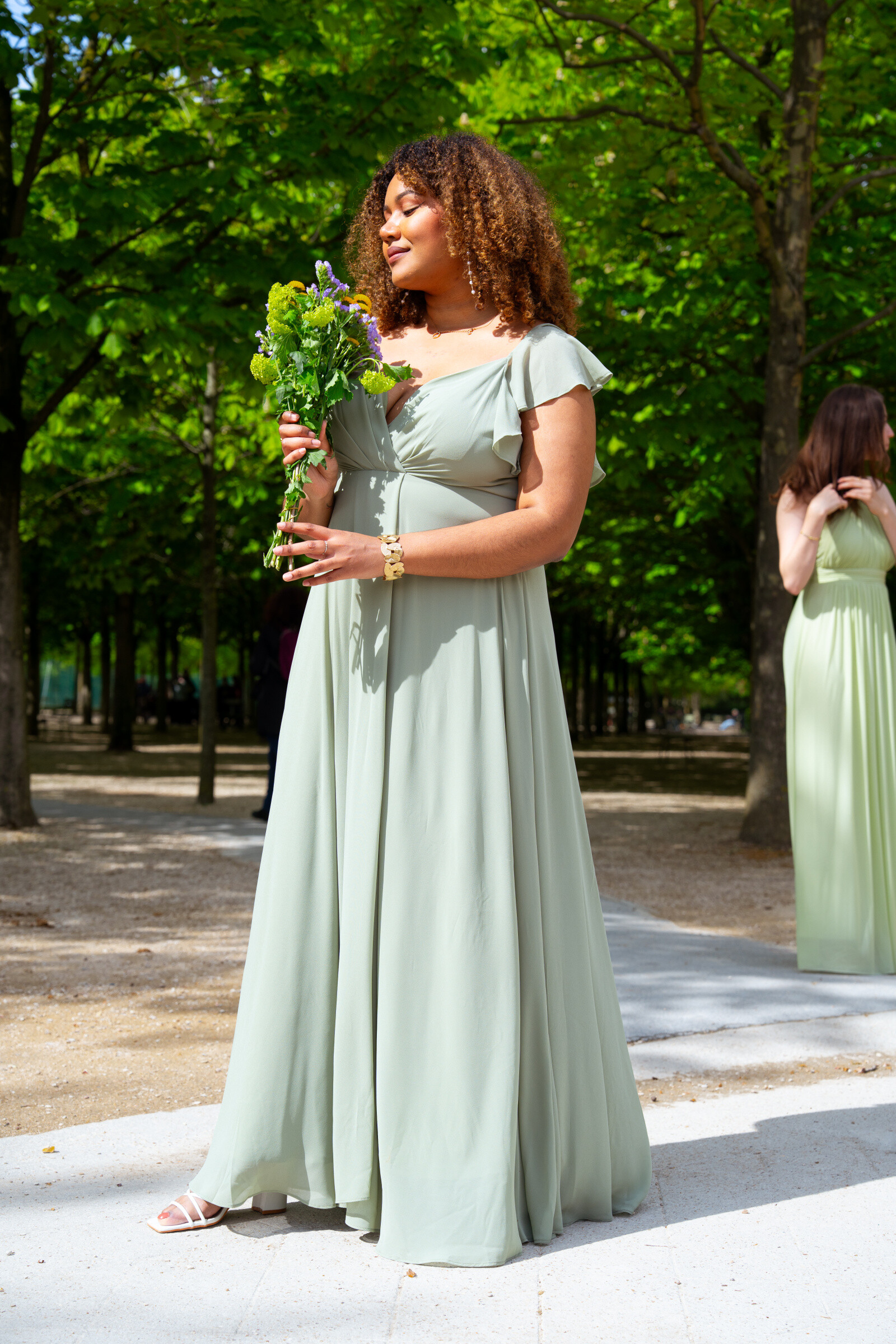 Grossiste Lucas & Emma | RJ&CO - Robe de cérémonie avec manche en frange longue grande taille