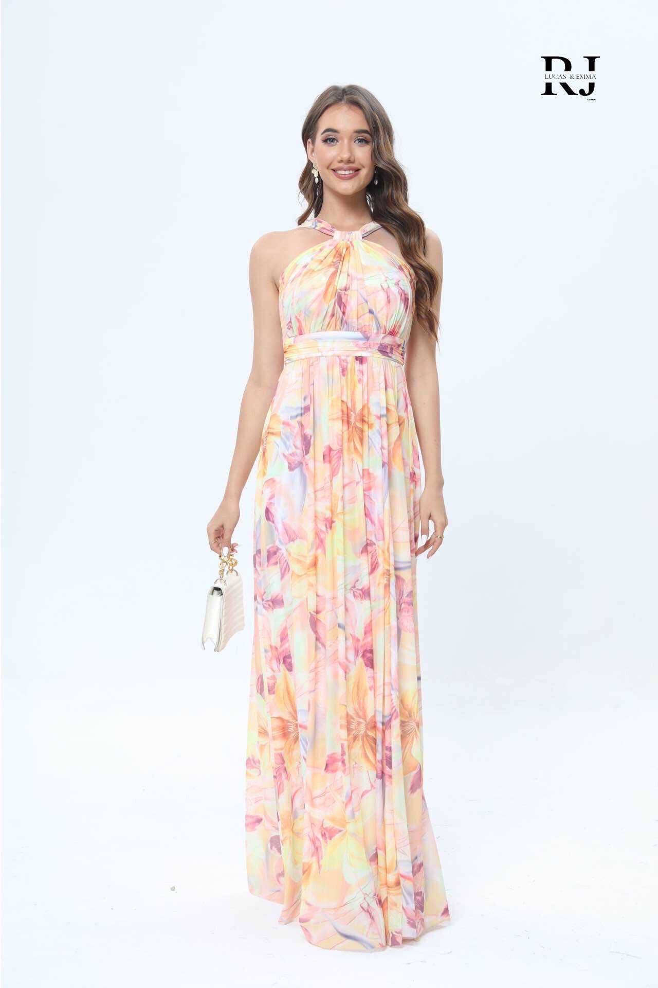 Wholesaler Lucas & Emma | RJ&CO - Long floral evening dress
