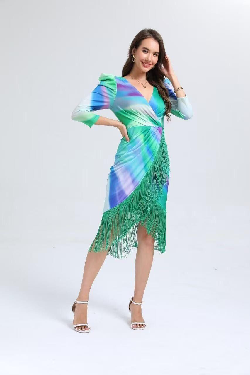Wholesaler Lucas & Emma | RJ&CO - Short printed dress trendy with handle - Atlanta