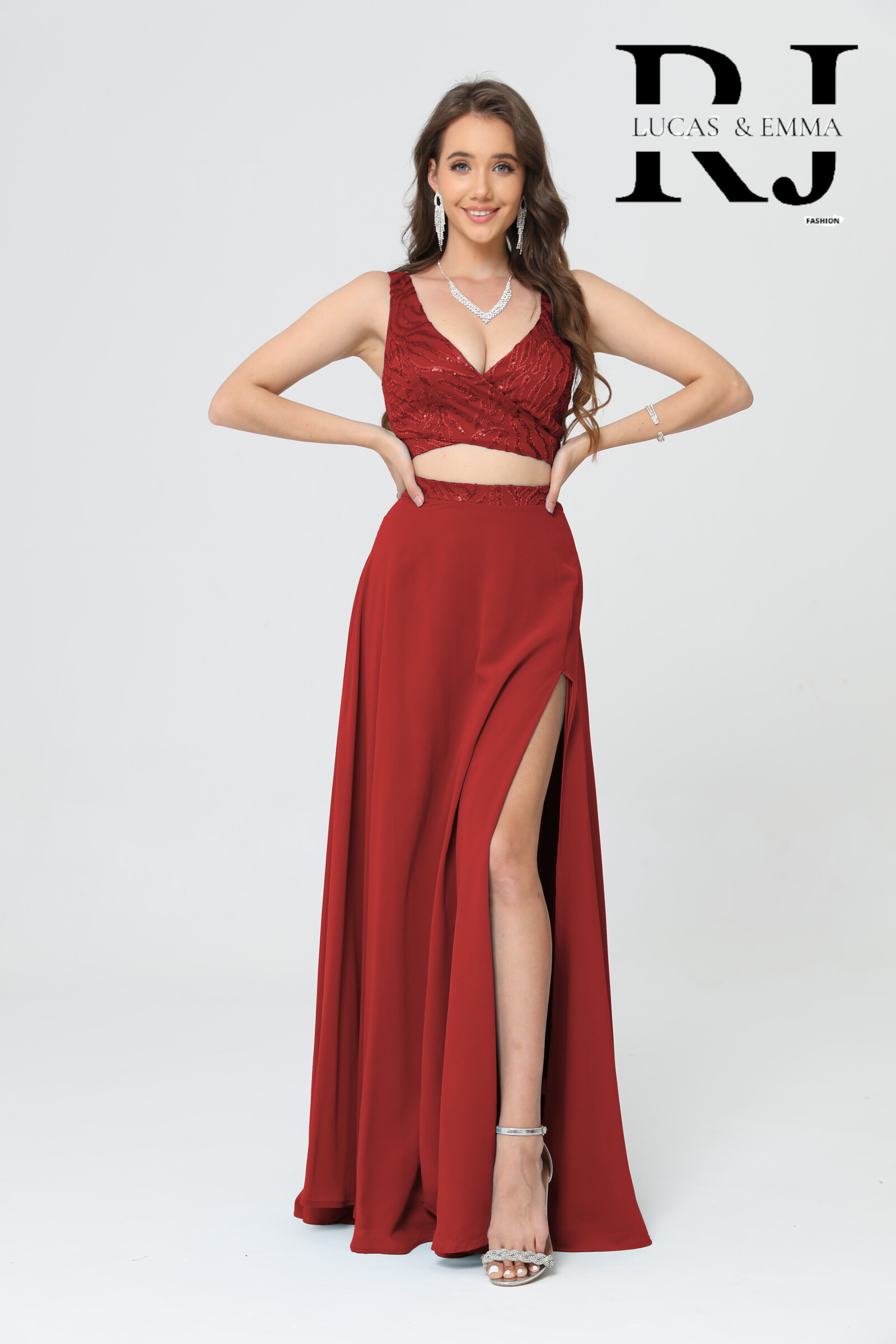 Grossiste Lucas & Emma | RJ&CO - Robe tendance avec effet ensemble Maldives