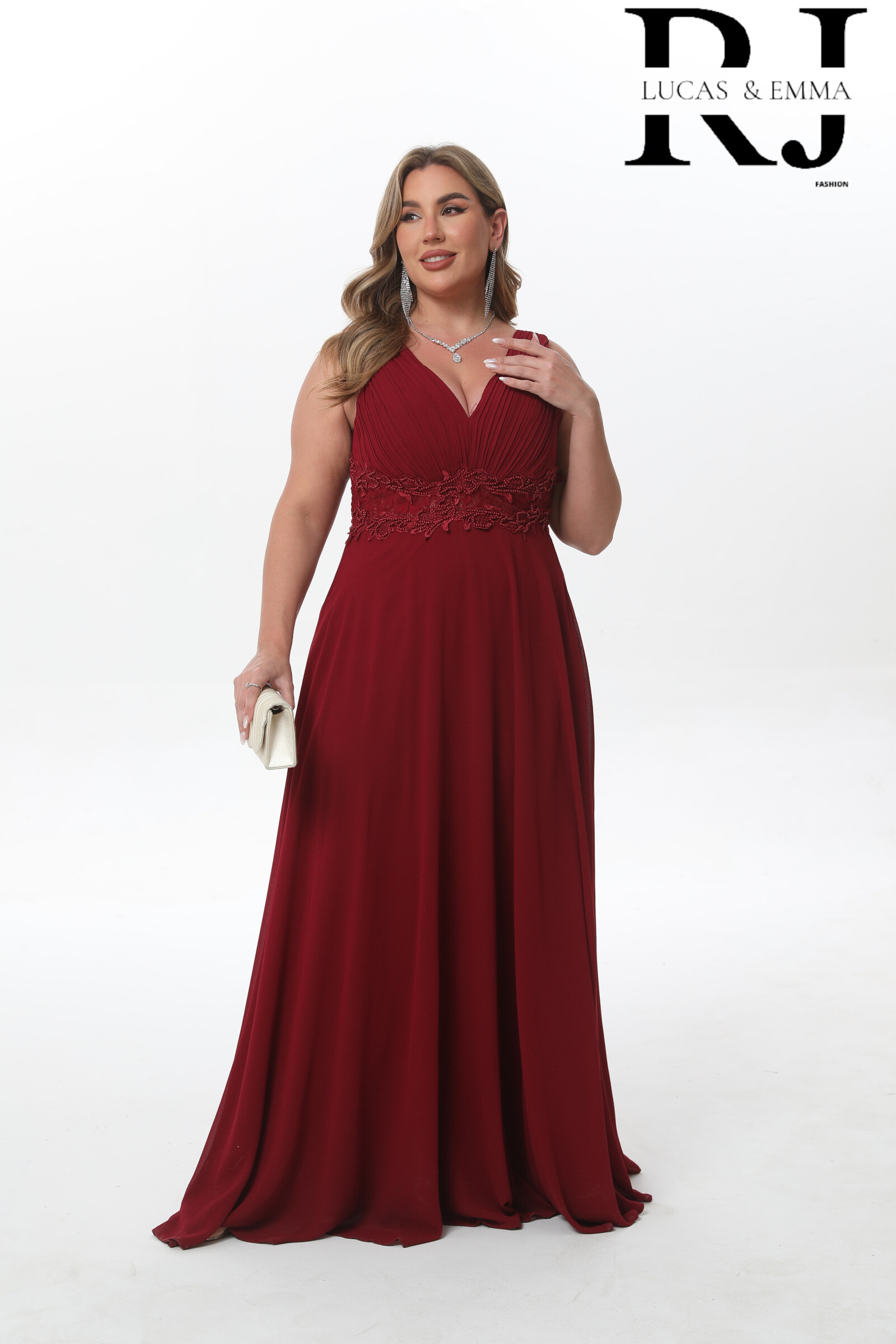 Großhändler REVEROSE by Lucas & Emma - Großes elegantes Abendkleid und gekrümmte Trendy in der Taille - Leon