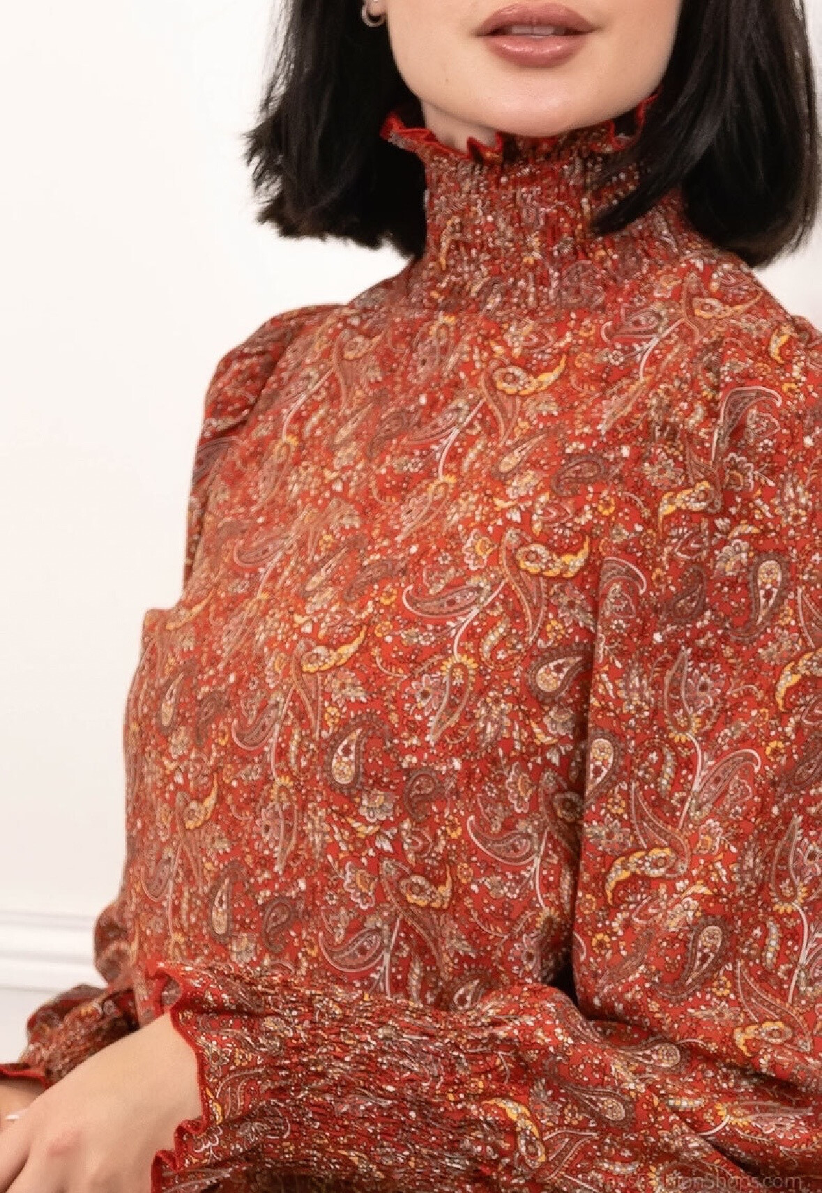 Grossiste LUCCE - Blouse imprimée avec manches bouffantes