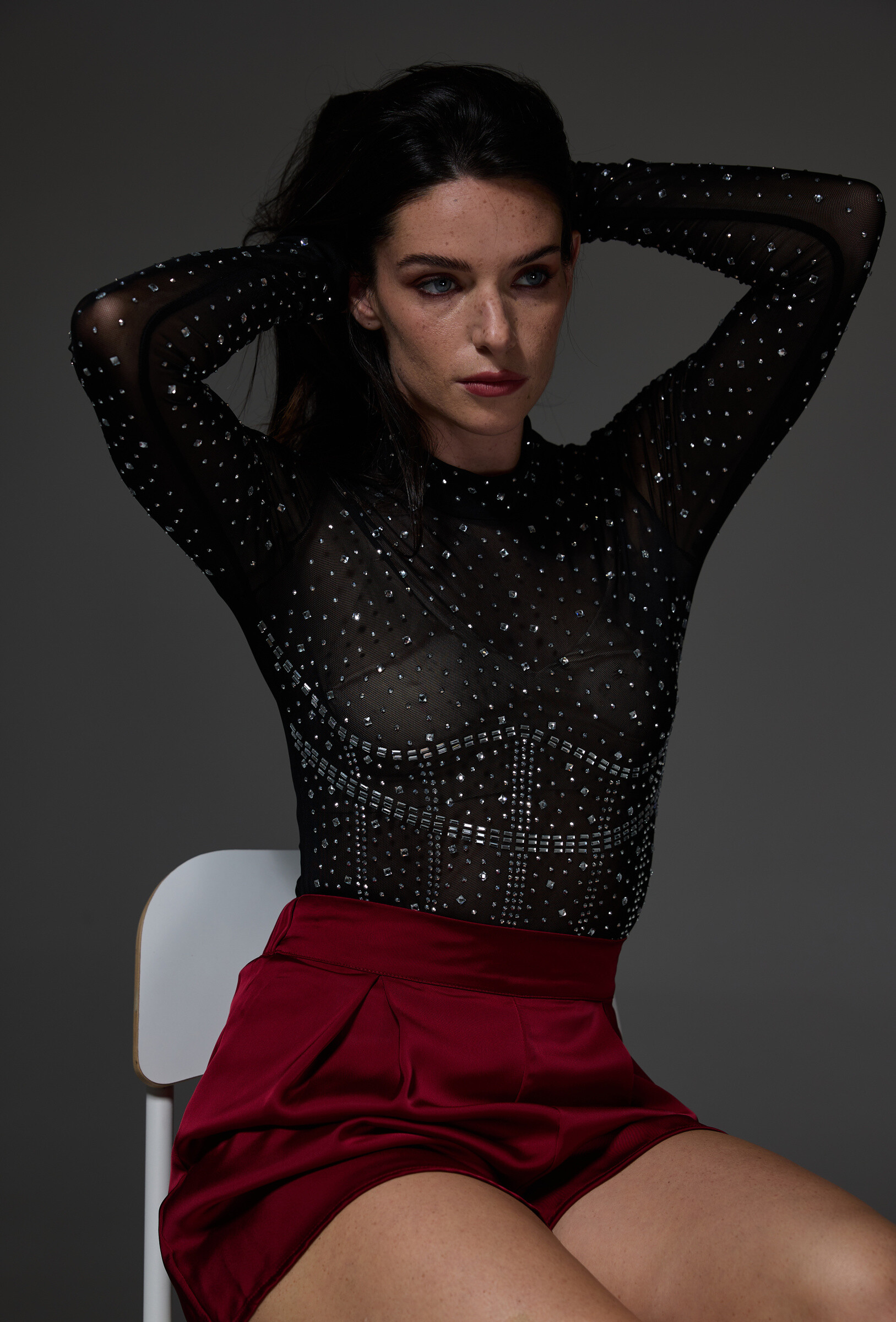 Grossista LUCCE - Body trasparente con strass