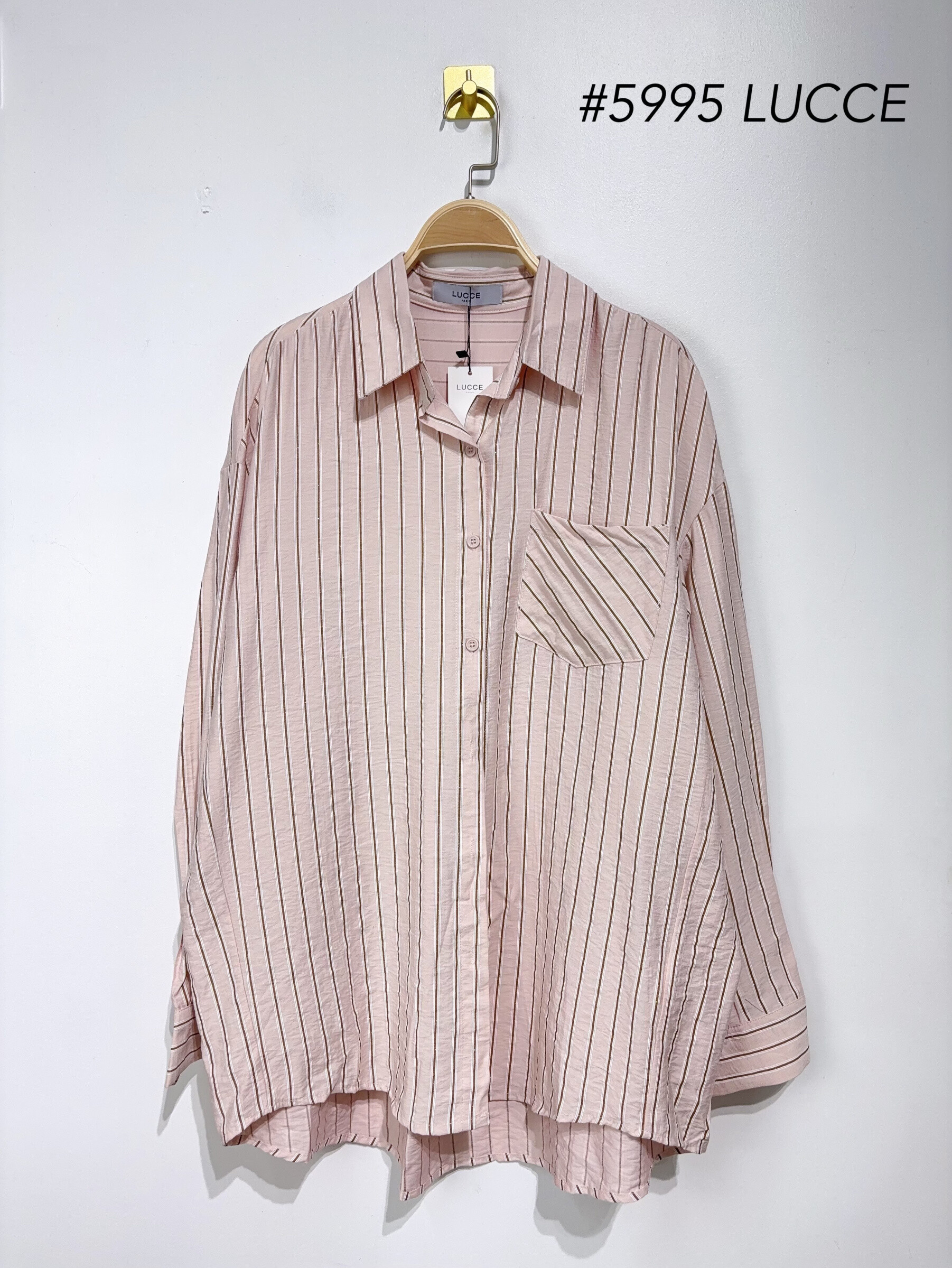 Grossiste LUCCE - Chemise à rayures fnes et pailletées