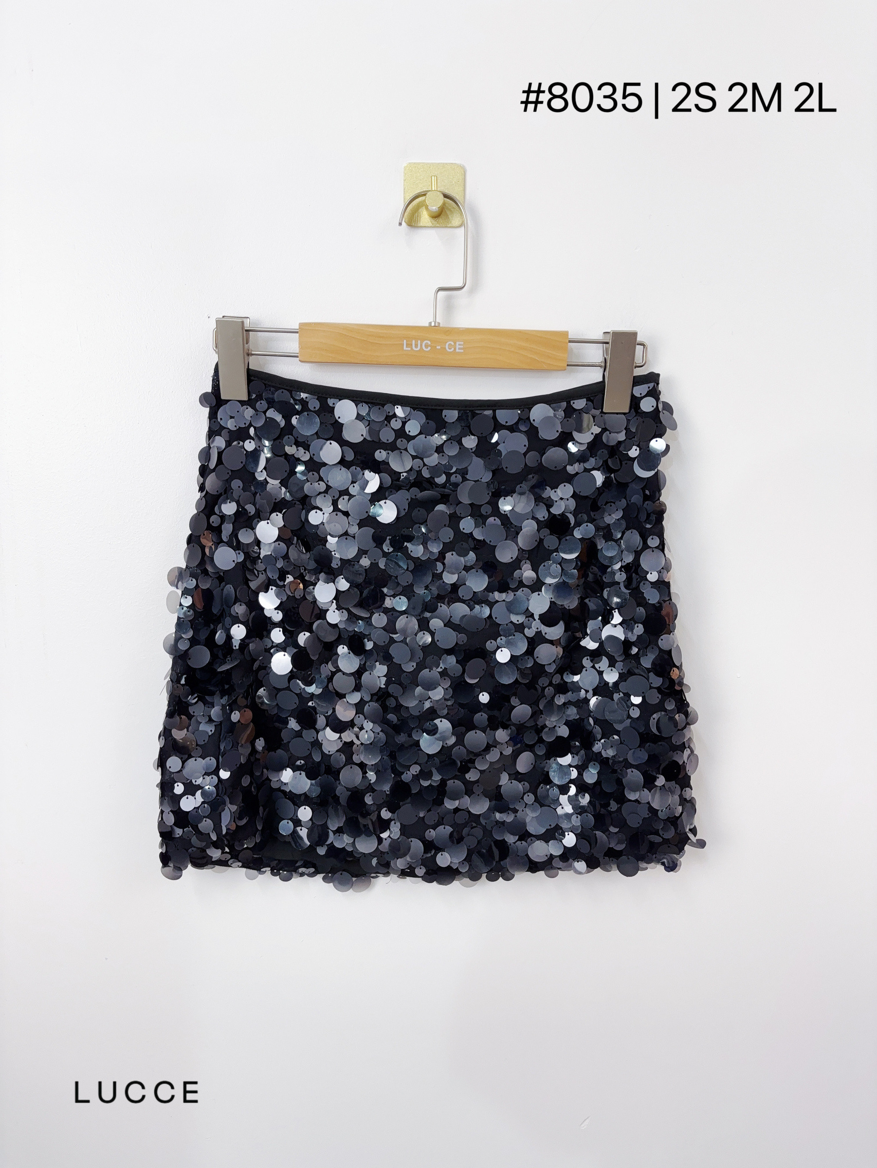Wholesaler LUCCE - Mixed sequin skirt