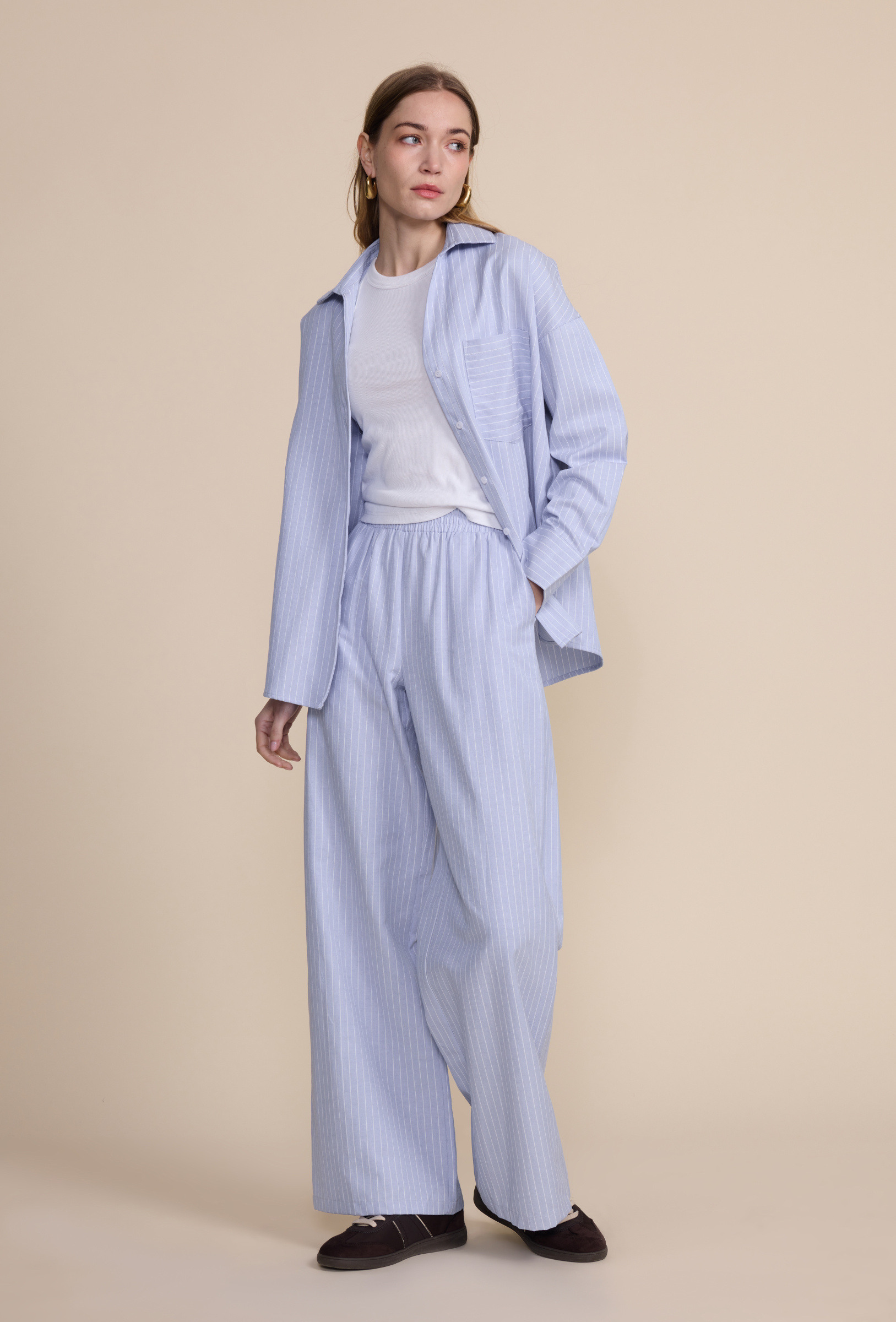 Grossiste LUCCE - Pantalon ample rayé