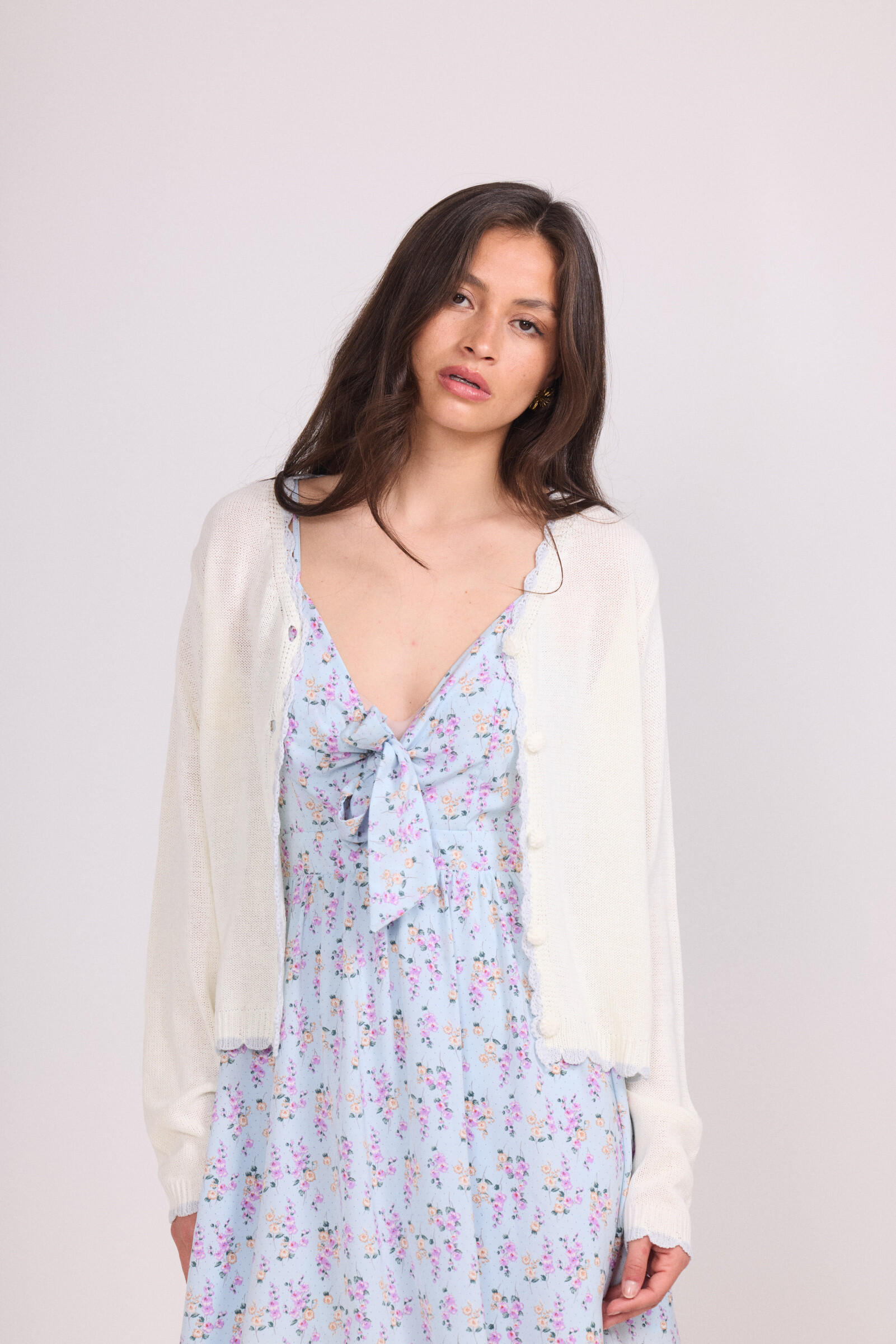 Grossiste LUCCE - Cardigan à bords ondulés