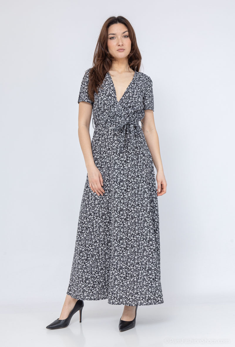 Wholesaler LUCCE Outlet - Flower printed wrap dress
