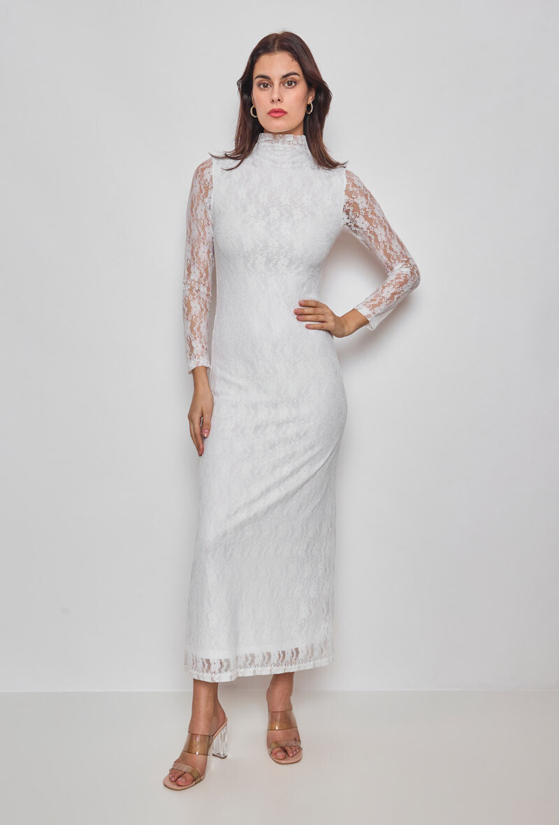Grossiste LUCCE - Robe mi longue en dentelle