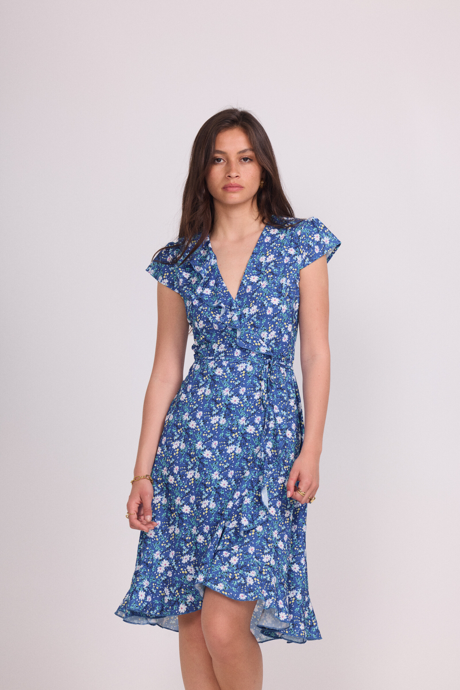 Grossiste LUCCE - Robe fleurie cache coeur