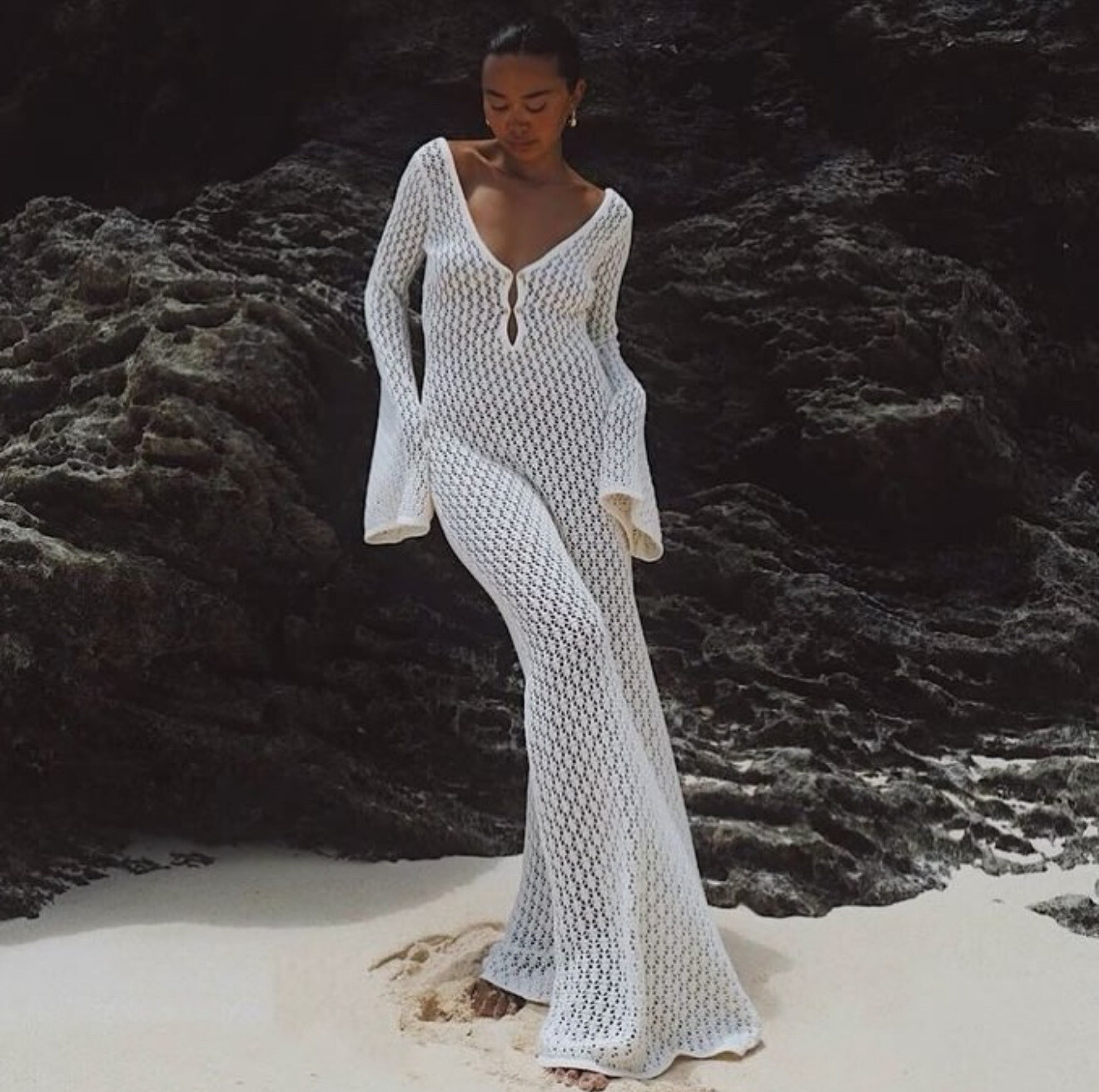 Großhändler LUCCE - Langes Häkelkleid